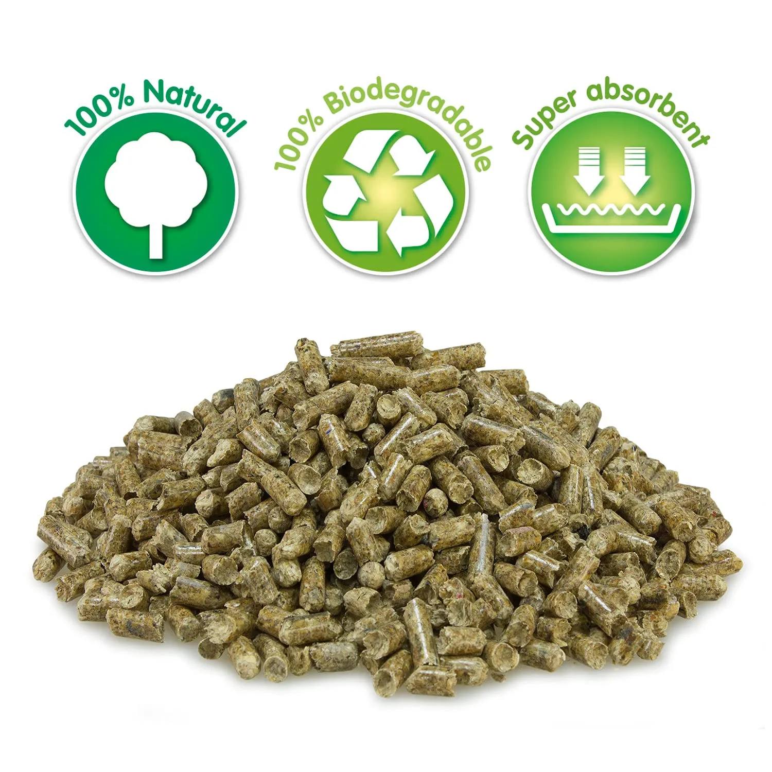 ARQUIVET Pellet - Lettiera igienica naturale, vegetale, biologica per gatti e piccoli roditori mammiferi - Biodegradabile - Assorbe liquidi e cattivi odori - immagine 2