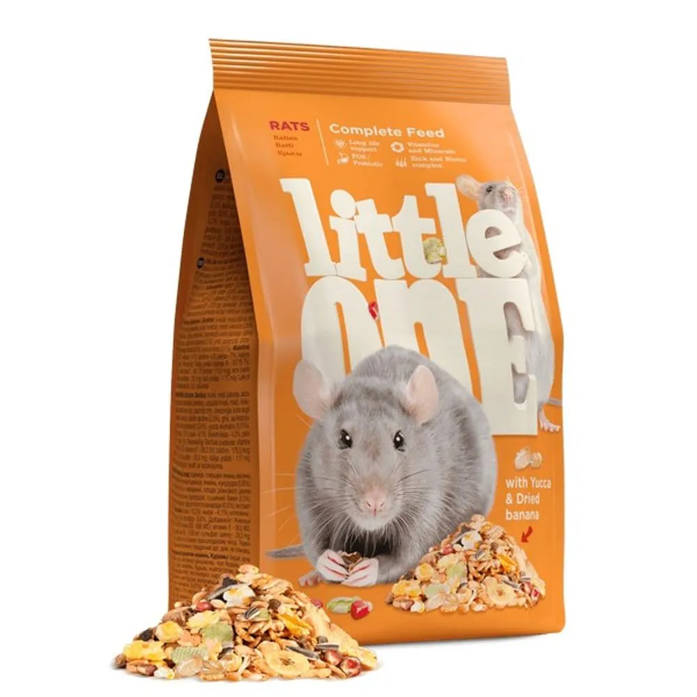 Little One Ratti | 900 g | Alimento completo per ratti | Per un supporto nutrizionale completo | Composizione bilanciata con grassi e proteine | Con grano saraceno e avena - immagine 1
