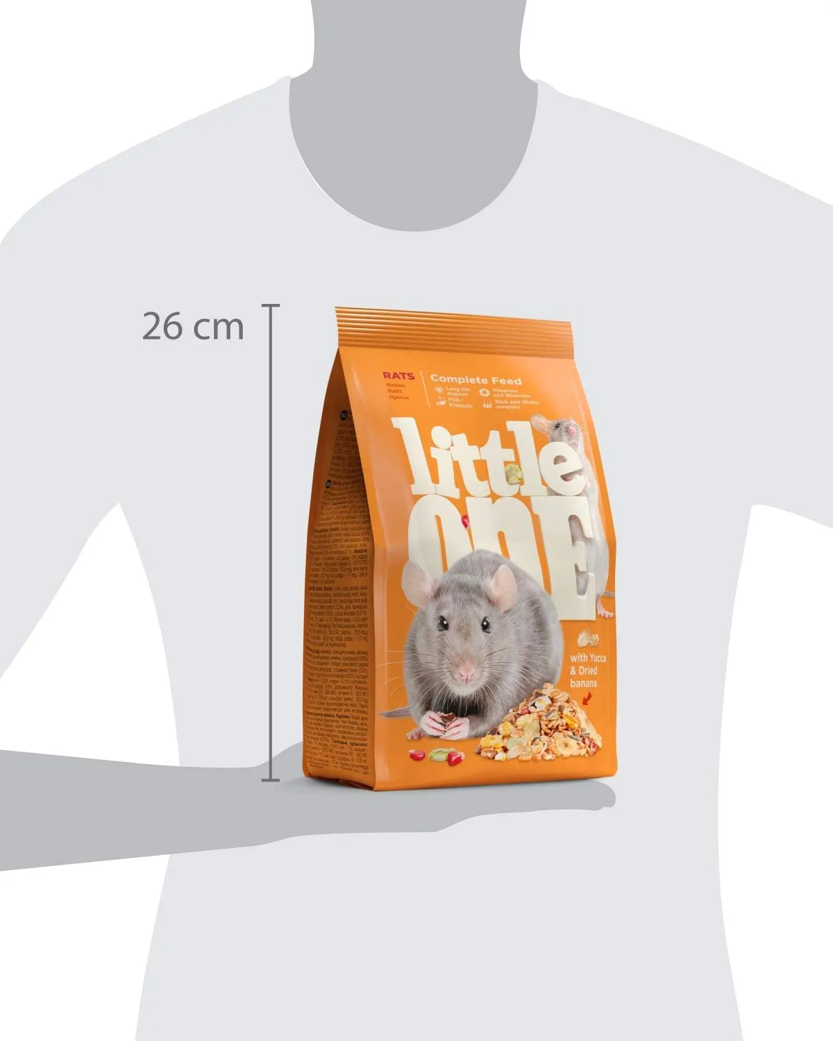 Little One Ratti | 900 g | Alimento completo per ratti | Per un supporto nutrizionale completo | Composizione bilanciata con grassi e proteine | Con grano saraceno e avena - immagine 4