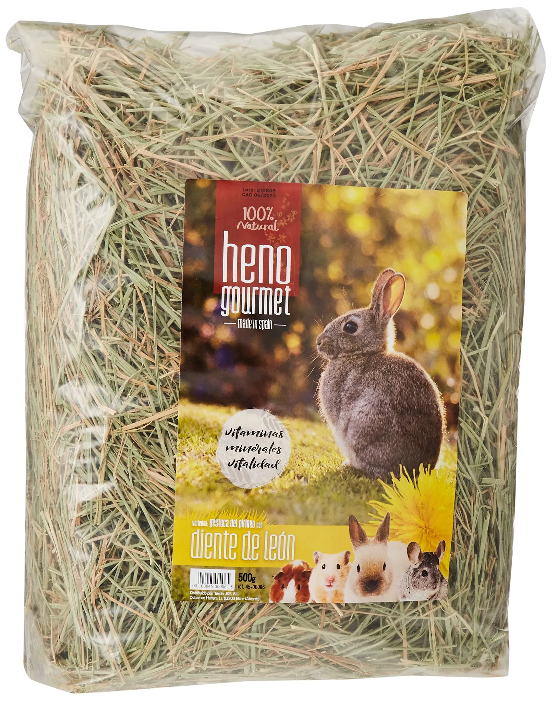 Trixder 100% Naturale Specialità Fieno con Dente di Leone per Piccoli Mammiferi - 500 g - immagine 1