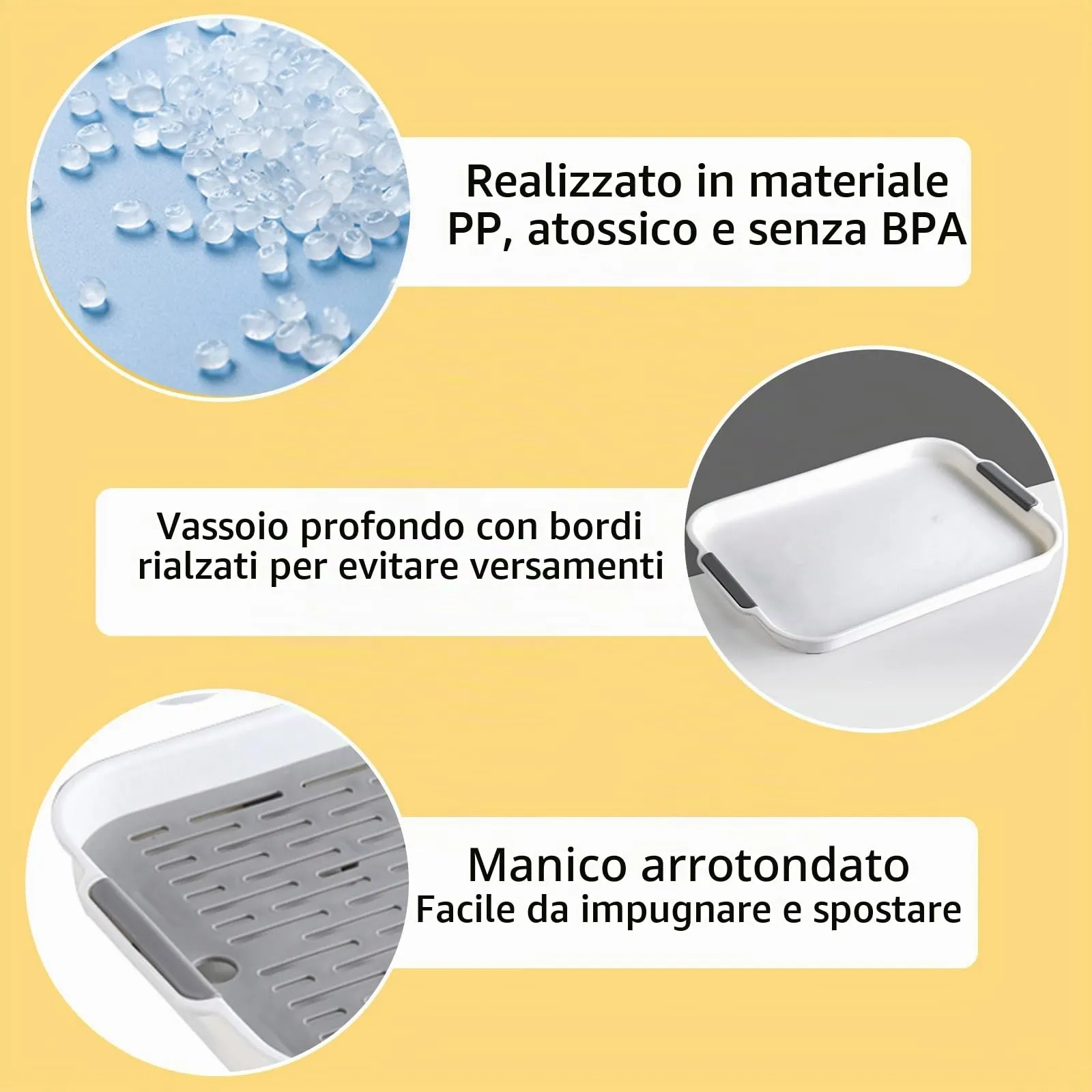 Lettiera per Coniglio Lettiera con Griglia Vassoio,Vasino per L'addestramento per Piccoli Animali,Furetto,Conigli (Bianco, S) - immagine 6
