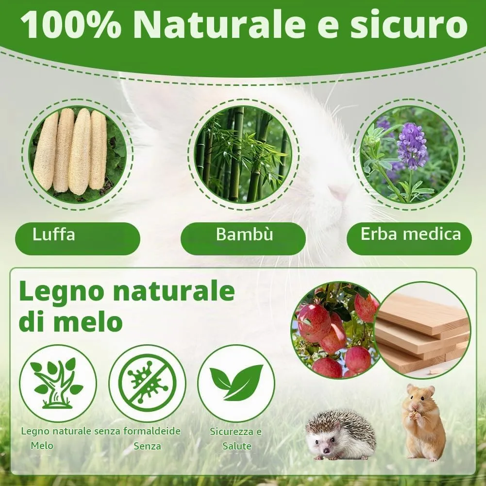 OFFCUP 22 PCS Masticabili, Piccoli Animali Giocattoli, per Gerbilli - immagine 3