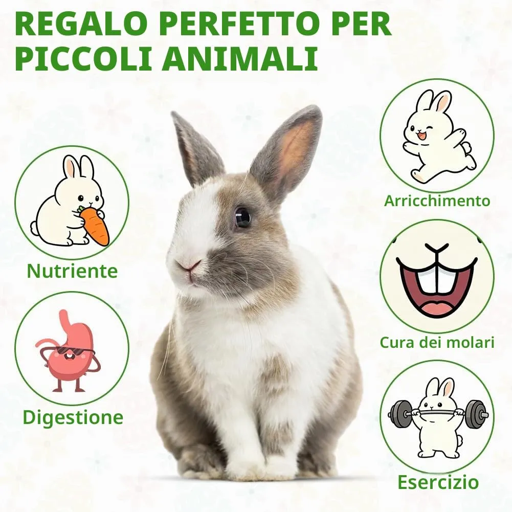 OFFCUP 22 PCS Masticabili, Piccoli Animali Giocattoli, per Gerbilli - immagine 5