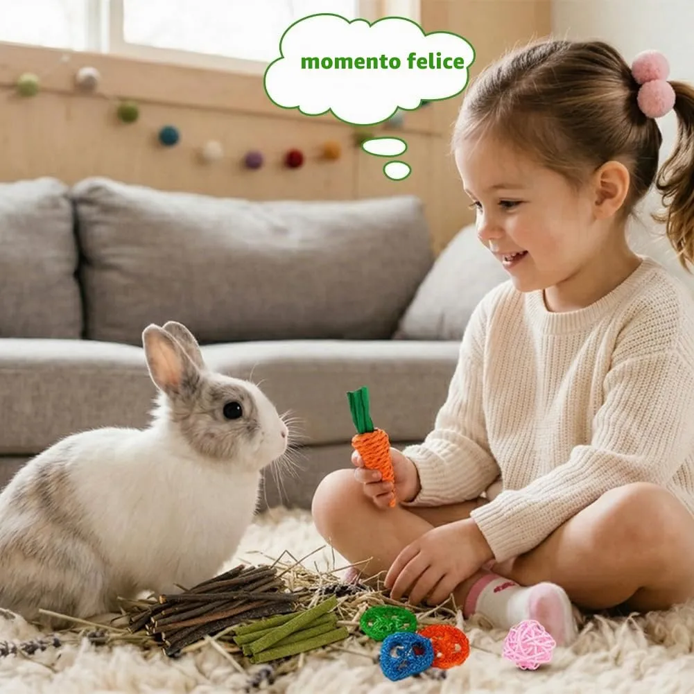 OFFCUP 22 PCS Masticabili, Piccoli Animali Giocattoli, per Gerbilli - immagine 7