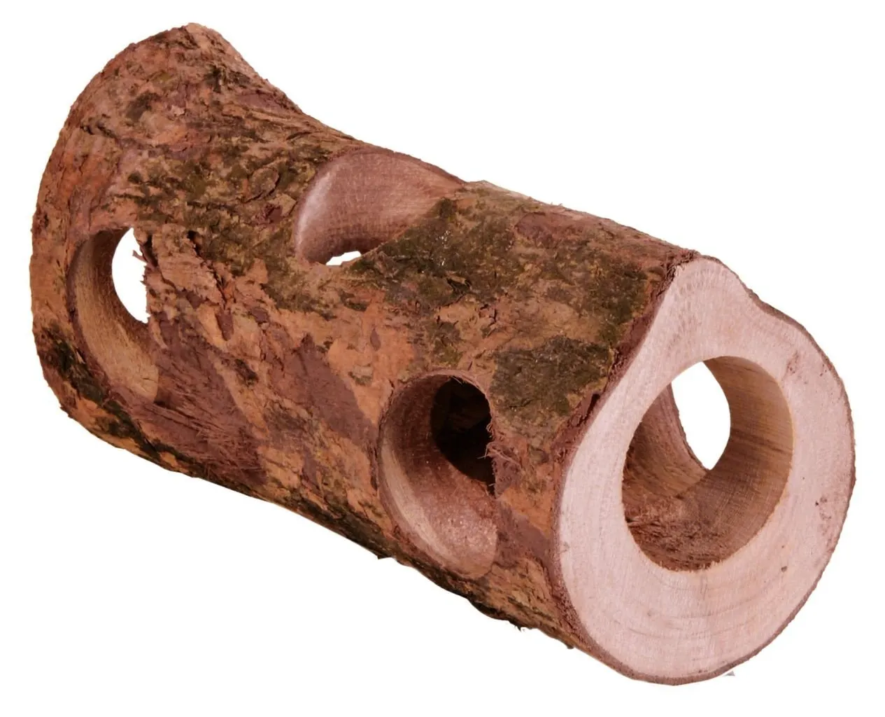 TRIXIE Tunnel tubolare Natural Living, legno di corteccia, ø 7 × 30 cm, 6131, materiali naturali al 100%, senza canali in resina - immagine 1