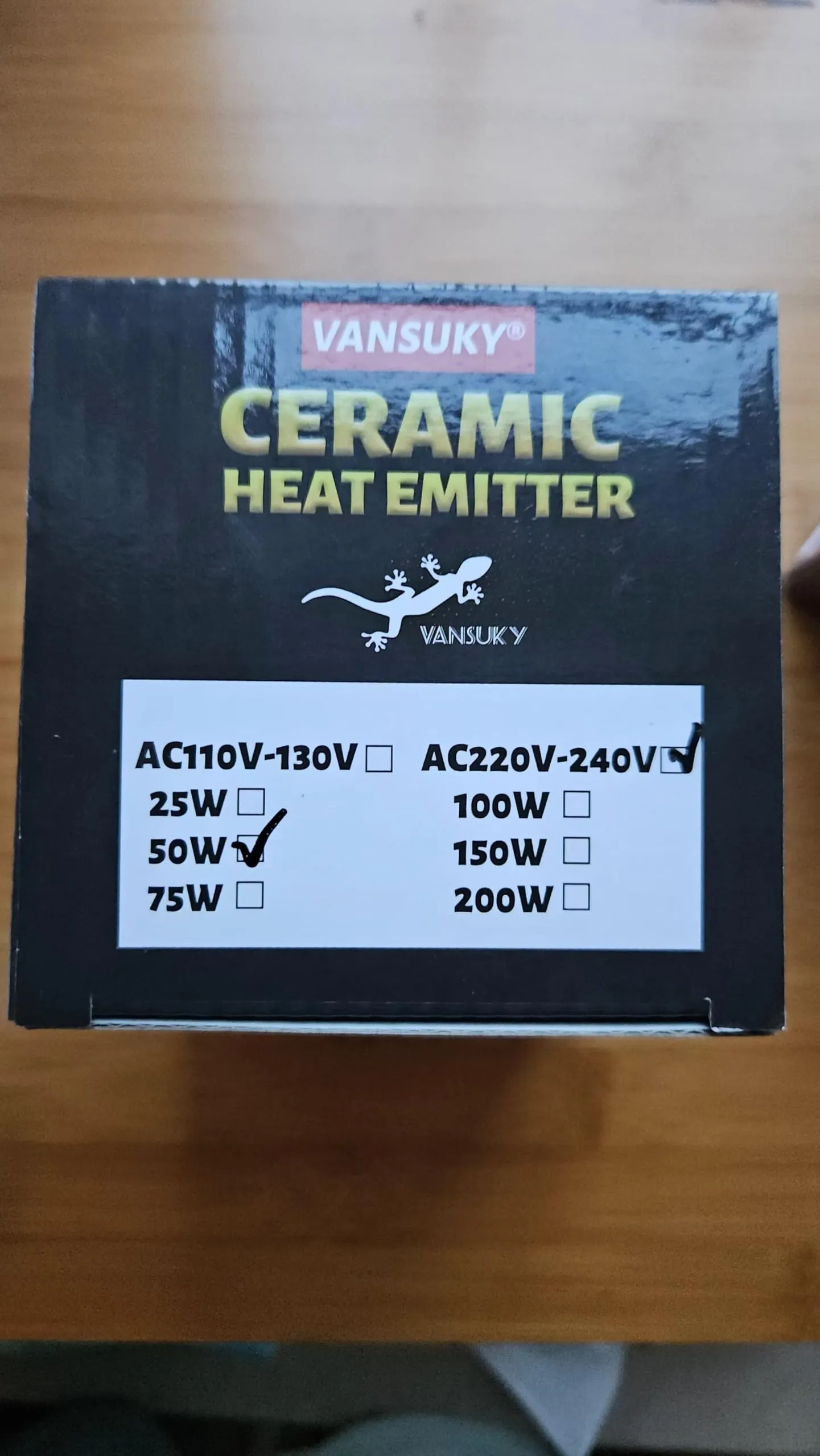 VANSUKY Lampada Riscaldante in Ceramica da 50W per Rettili-Riscaldatore per Terrario per Lucertole, Dragoni Barbuti, Serpenti e Altri Rettili-Nessuna Emissione di Luce-Attacco E27-220V - immagine 4