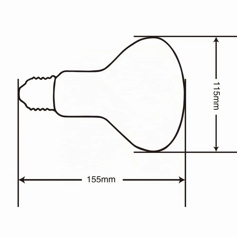 LUCKY HERP Lampadina a vapore di mercurio per rettili da 125 W, vetro trasparente R115 per la massima penetrazione UVB, lampada termica UVA UVB 3 in 1, lampada solare professionale per terrari di - immagine 4