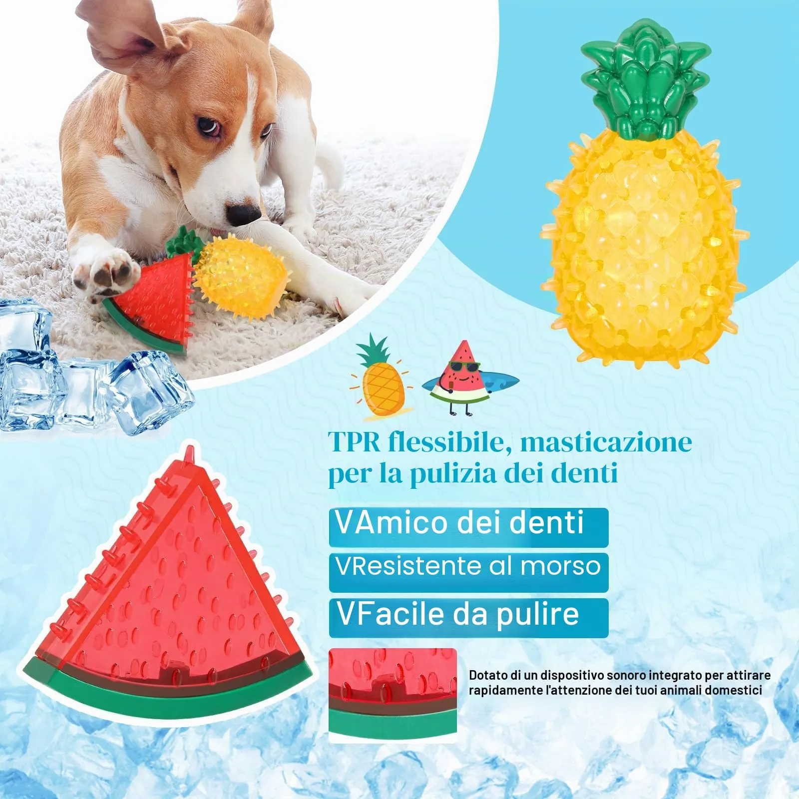 Pawaboo Giochi da masticare rinfrescanti per cani, confezione da 2 - immagine 4