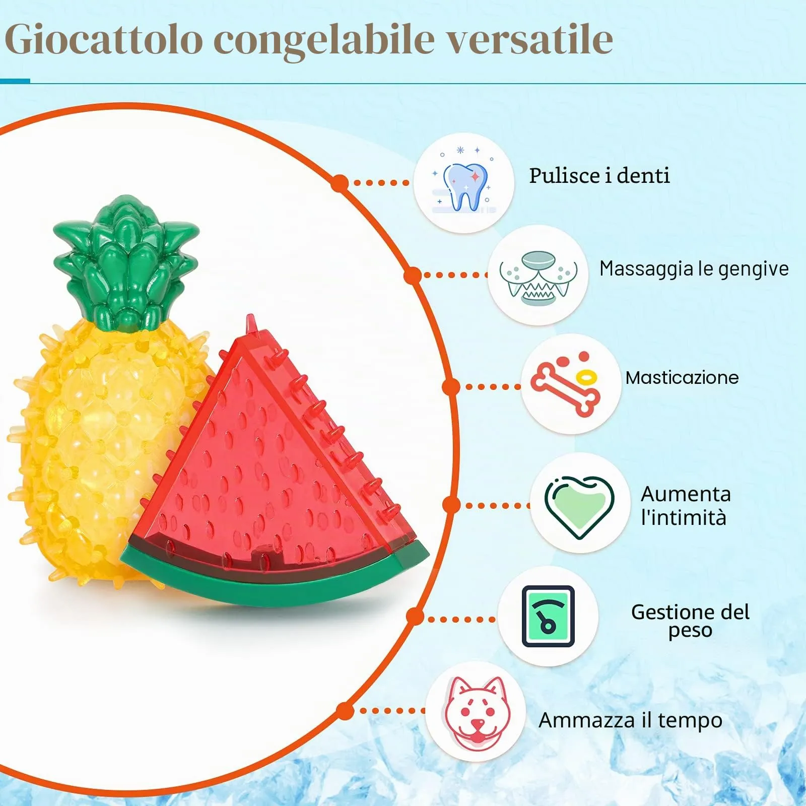 Pawaboo Giochi da masticare rinfrescanti per cani, confezione da 2 - immagine 5
