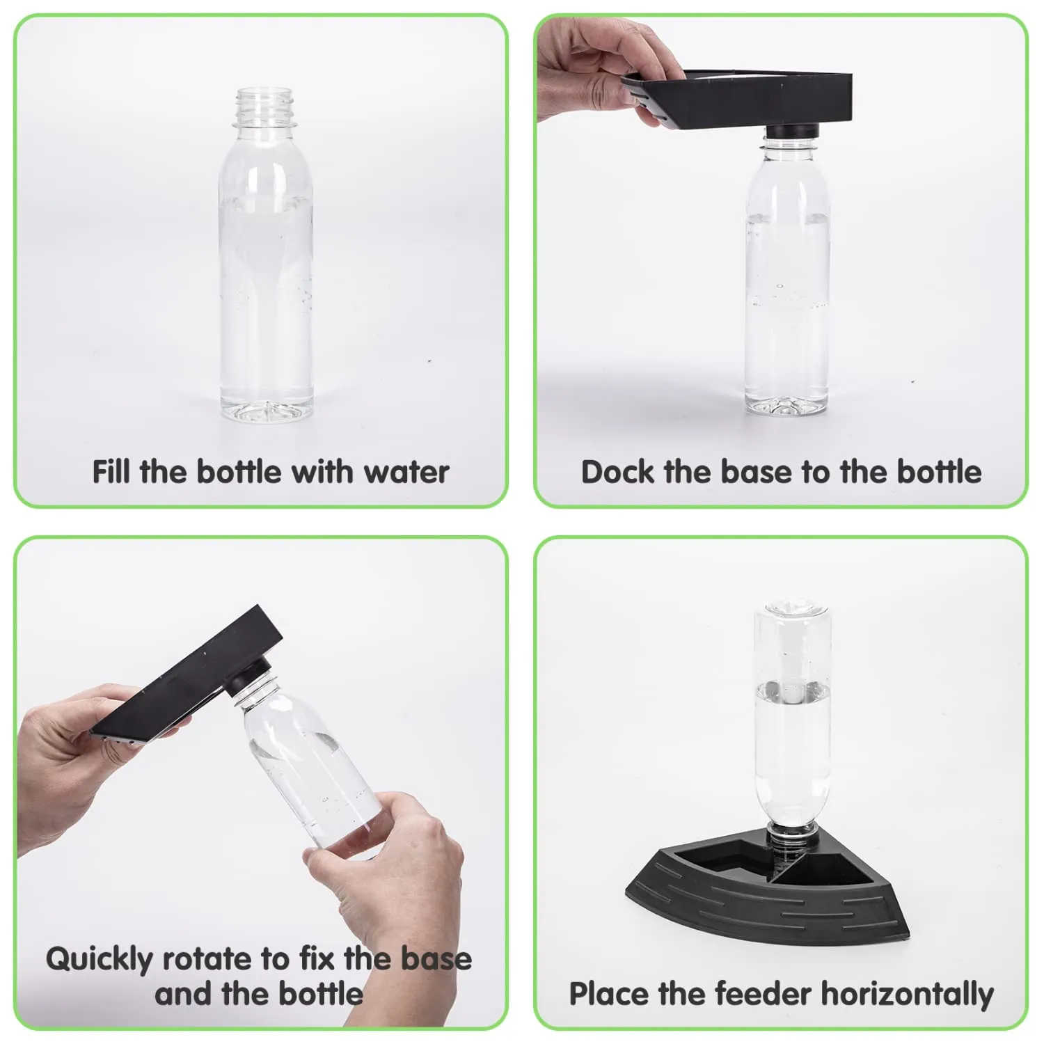 Nobleza - Alimentatore Automatico Rettile, Distributore di Acqua per Rettili Rettile Acqua Piatto Angolo Tartaruga Acqua Dispenser Bottiglia Tartaruga Cibo Ciotola, Taglia S - immagine 6