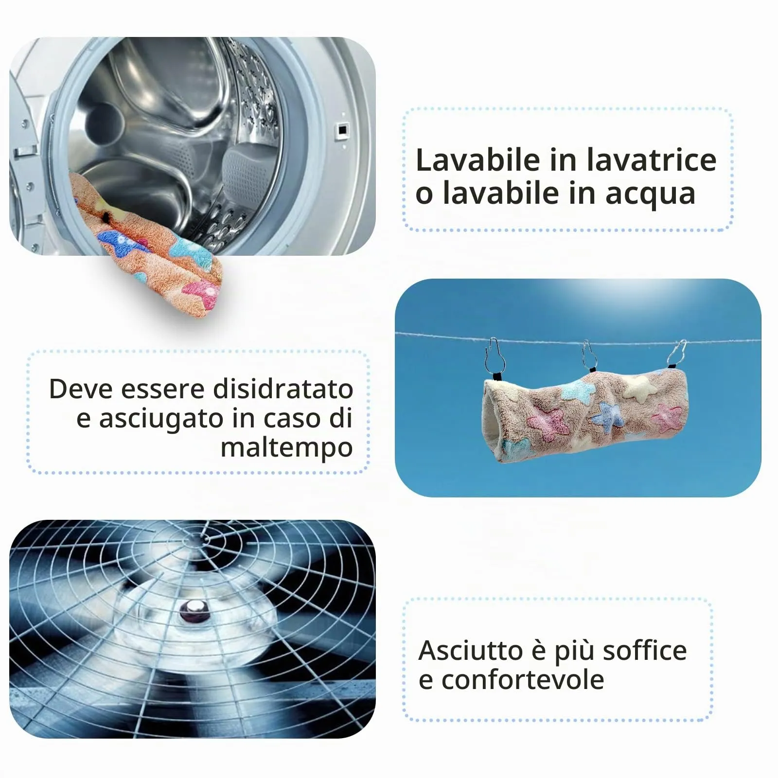 QeeHeng Amaca per ratti di furetto di cavia, cavia da appendere a tunnel per animali di piccola taglia criceto, cincillà, aliante, furetto, nascondiglio, gabbia per dormire, accessori marrone - immagine 4