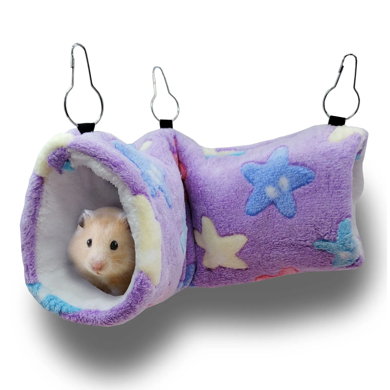 QeeHeng Amaca per ratti di furetto di cavia, aiuola da appendere, per animali domestici, per criceti, cincillà, aliante, furetto, nascondiglio, gabbia per dormire, accessori viola - immagine 1