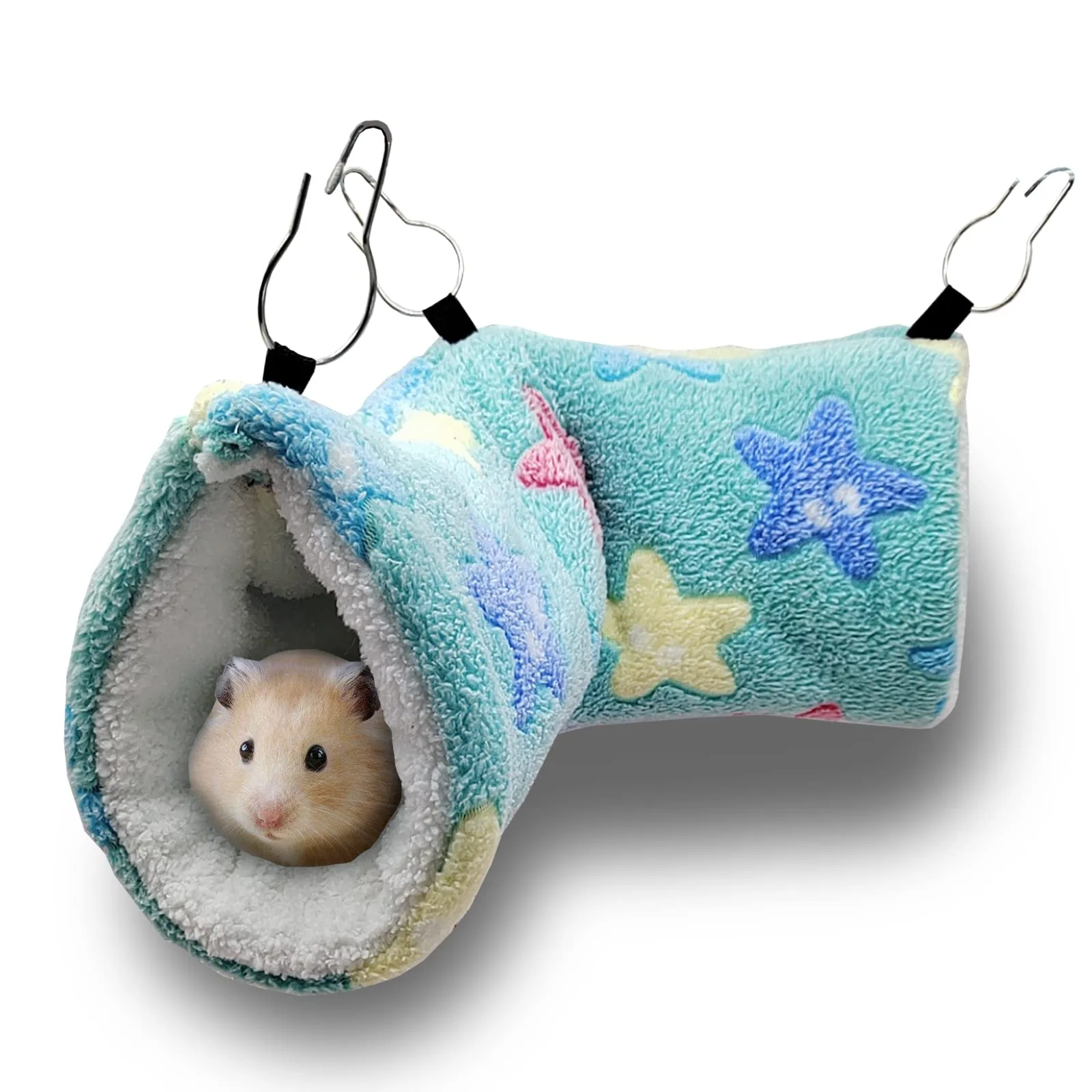 QeeHeng Amaca per ratti di furetto di cavia, aiuola da appendere, per animali domestici, per criceti, cincillà, aliante, furetto, nascondiglio, gabbia per dormire, accessori verde - immagine 1