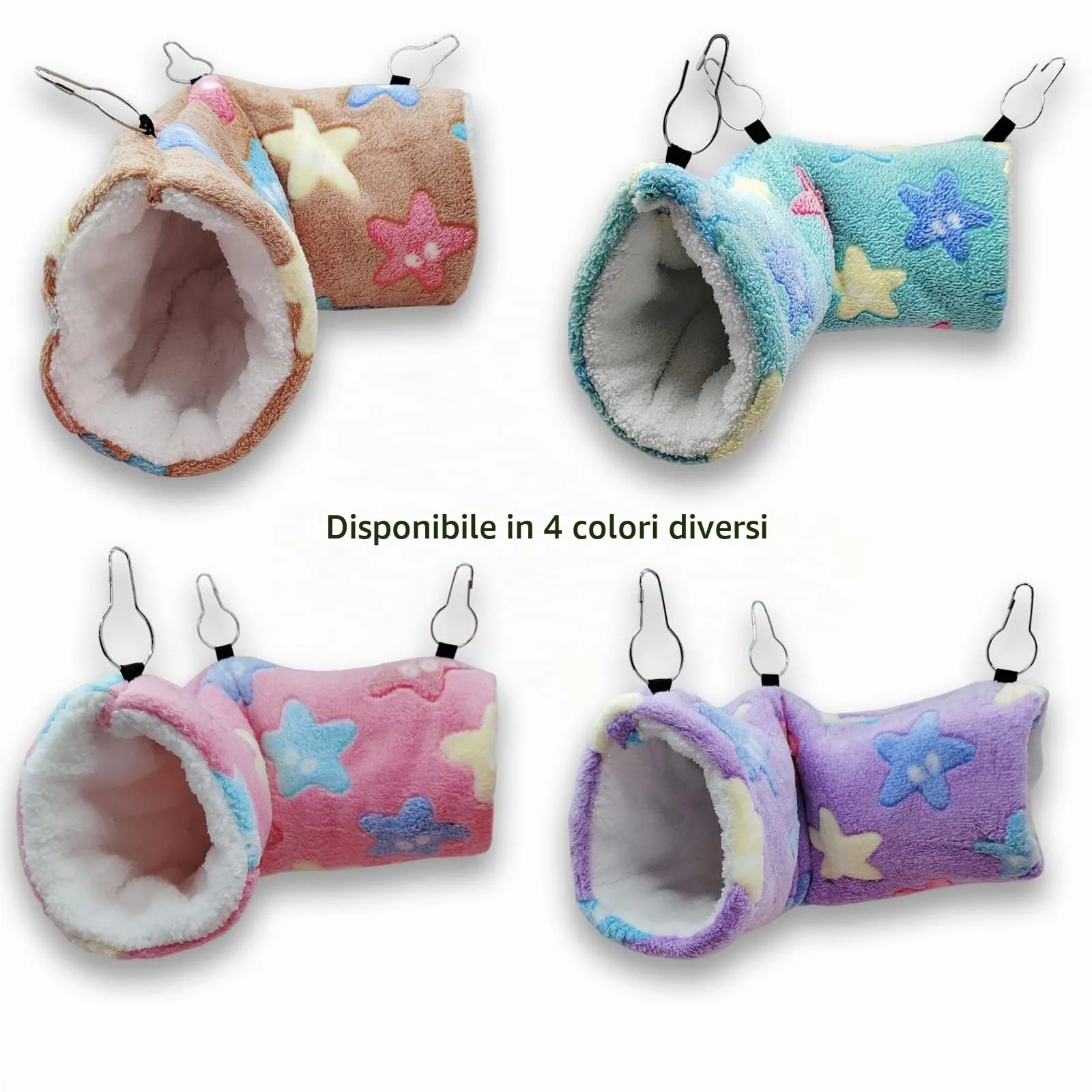 QeeHeng Amaca per ratti di furetto di cavia, aiuola da appendere, per animali domestici, per criceti, cincillà, aliante, furetto, nascondiglio, gabbia per dormire, accessori verde - immagine 6