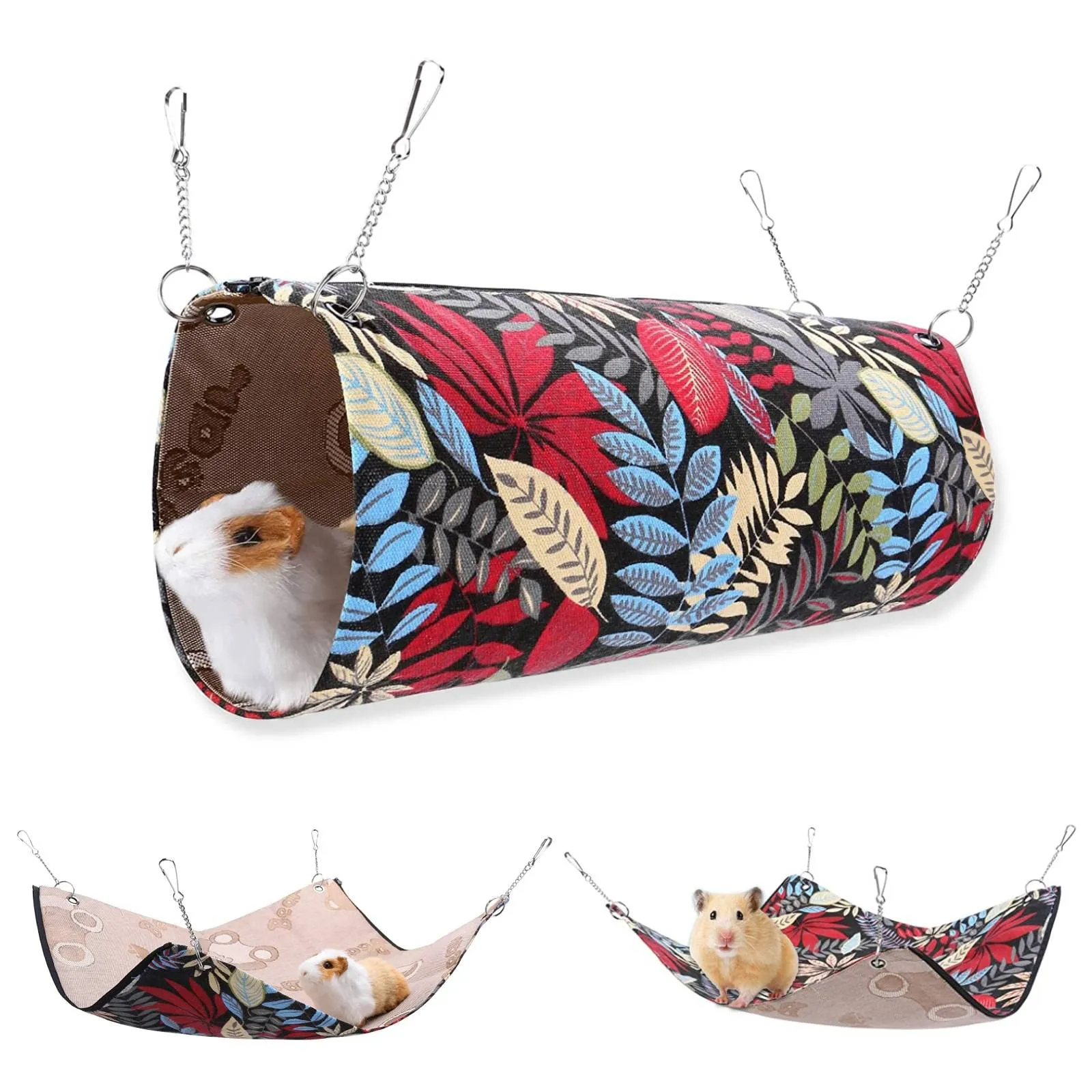 QeeHeng Letto estivo per amaca, letto per criceto, scoiattolo, cincillà, zucchero a riposo, furetto, accessori per gabbia da appendere - immagine 1