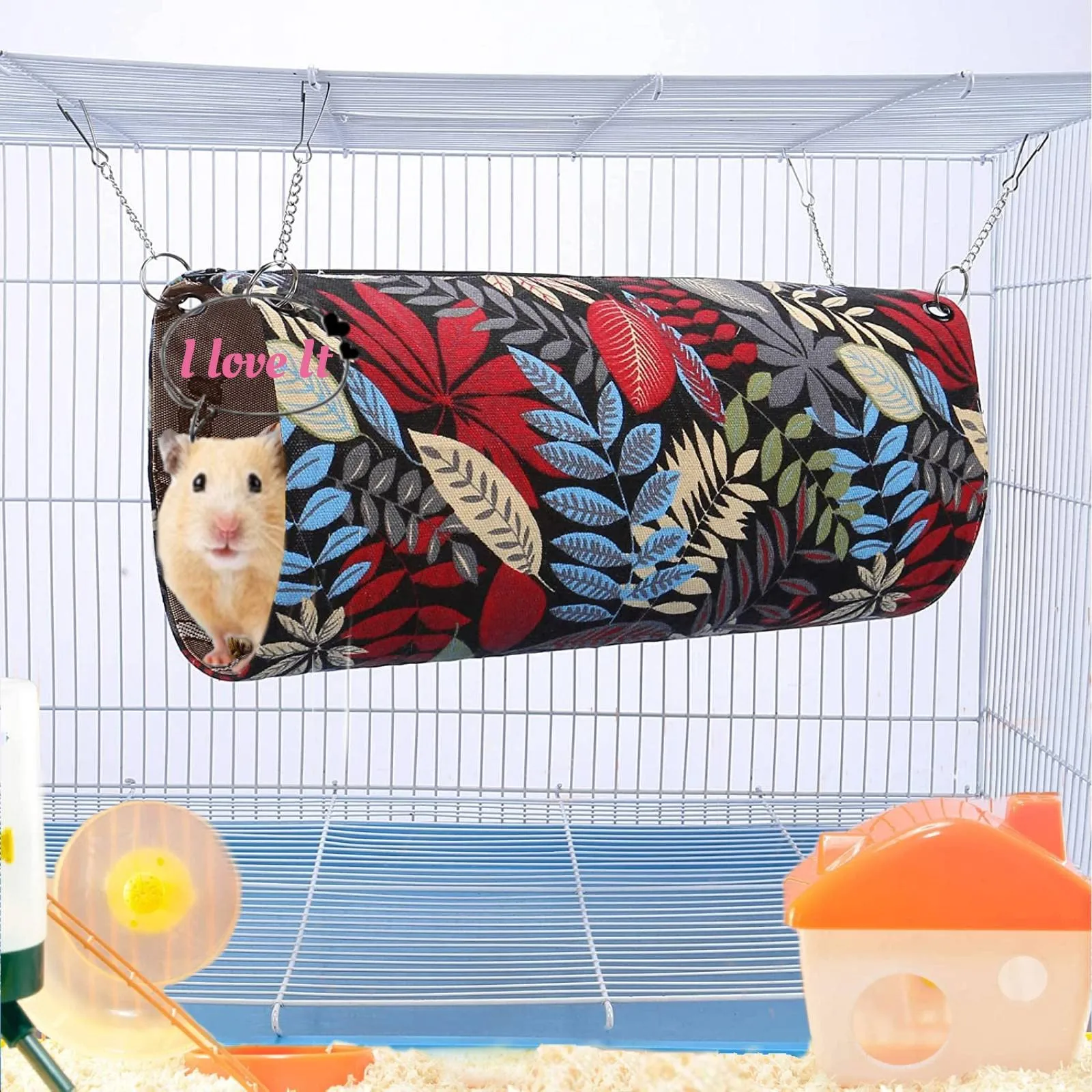 QeeHeng Letto estivo per amaca, letto per criceto, scoiattolo, cincillà, zucchero a riposo, furetto, accessori per gabbia da appendere - immagine 5