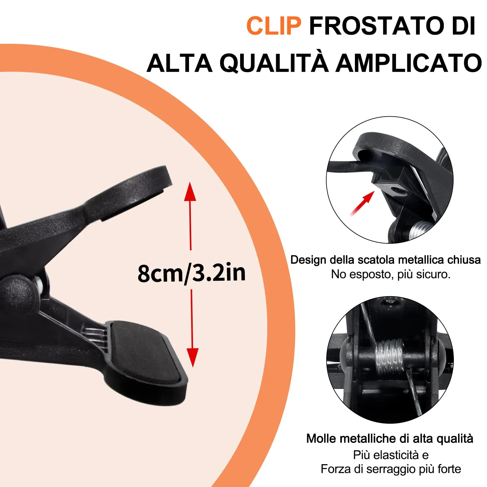 Lampada Rettili Riscaldante, Luce Riscaldante per Tartarughe di Terra con 240CM Cavo, Lampada Tartarughe Acqua 40CM Collo di Cigno, Portalampada E27 Ceramica per Cani Lucertola (Senza Lampadina) - immagine 4
