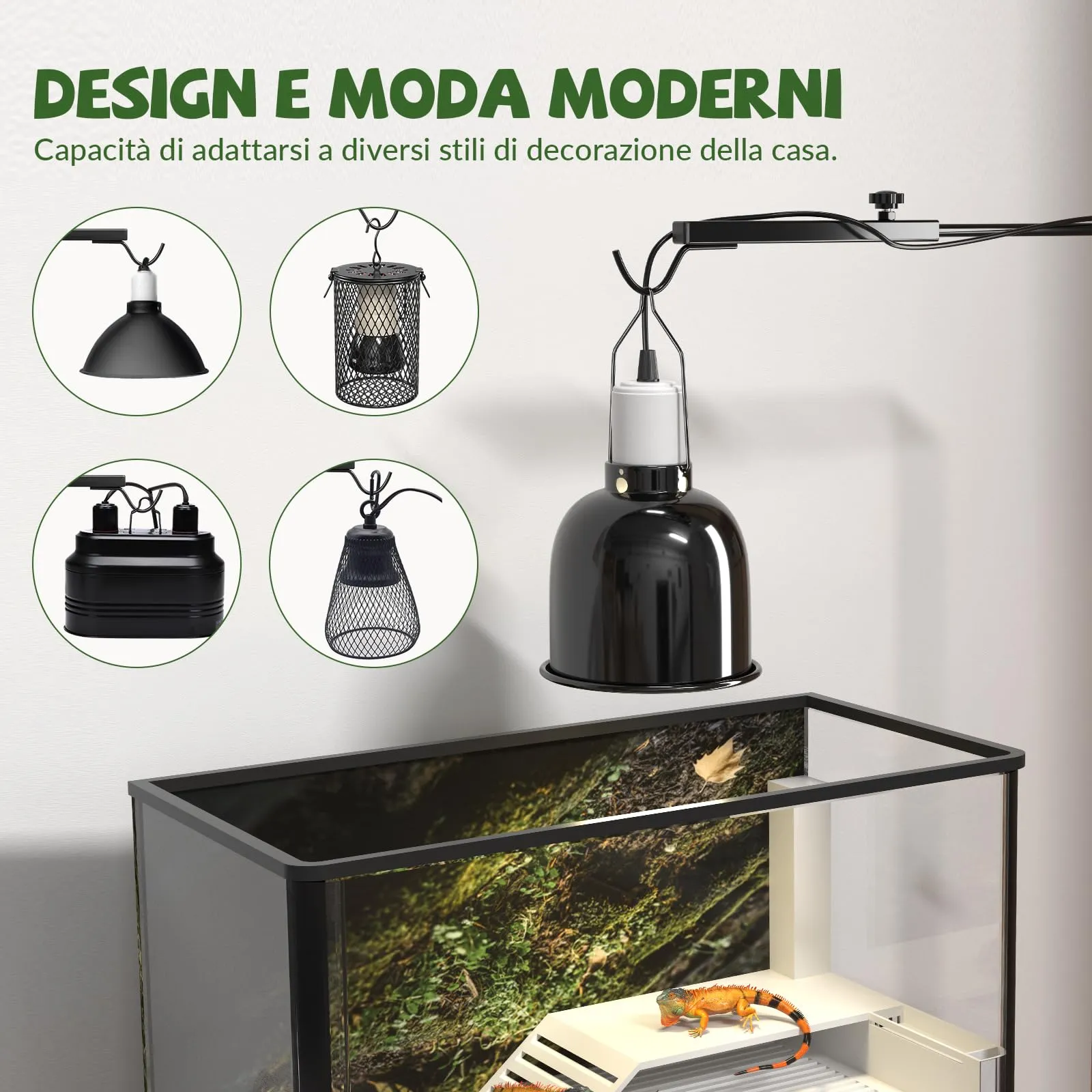 GlowUp Supporto per Lampada per Rettili Regolabil 40-93cm, Portalampada per Acquario, Supporto Portalampada per Tartaruga, Ragni, Cani, Pulcini (Esclusi Lampada) - immagine 6