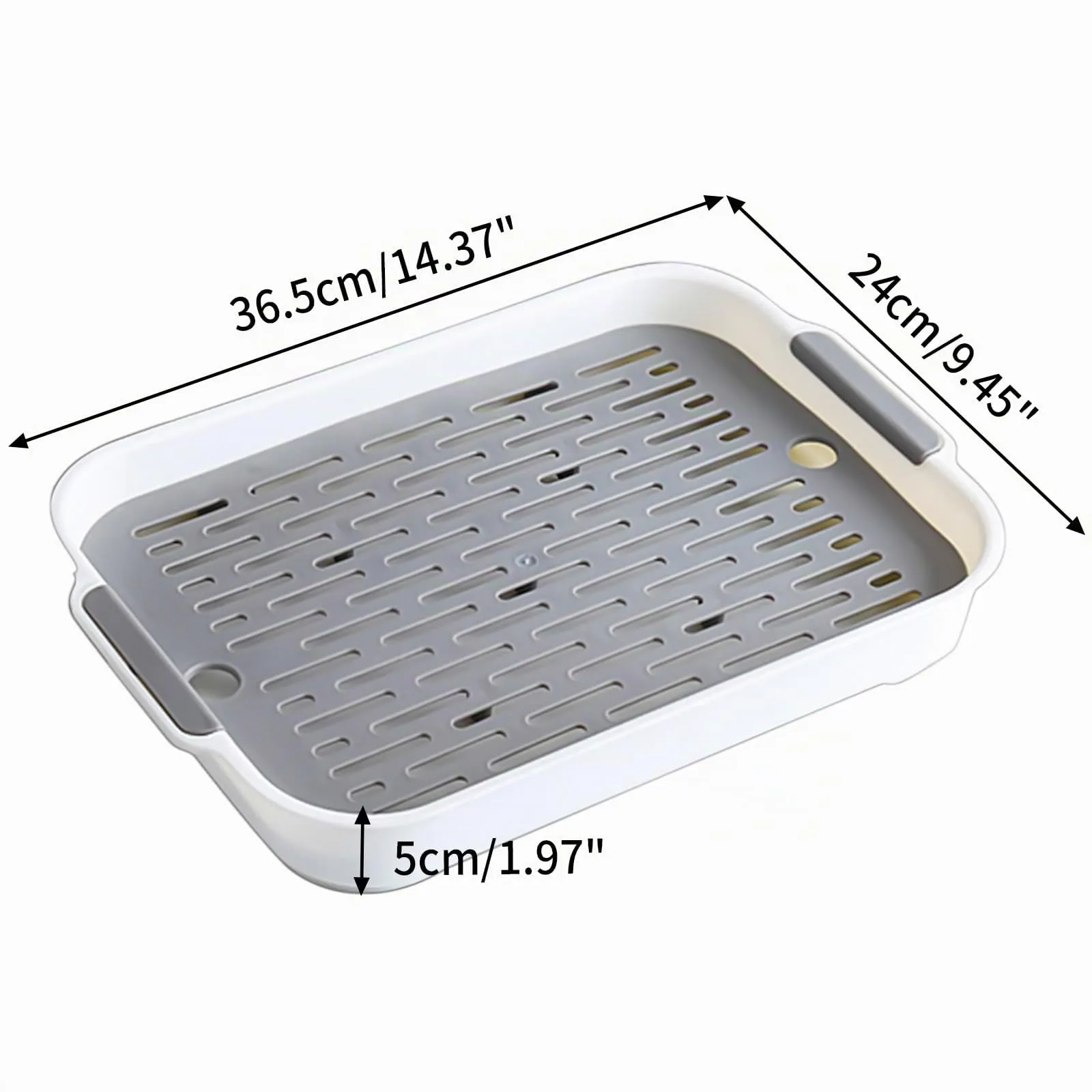 Lettiera per Conigli in Plastica PP Bianca 37 x 24 x 4.8 cm - immagine 2