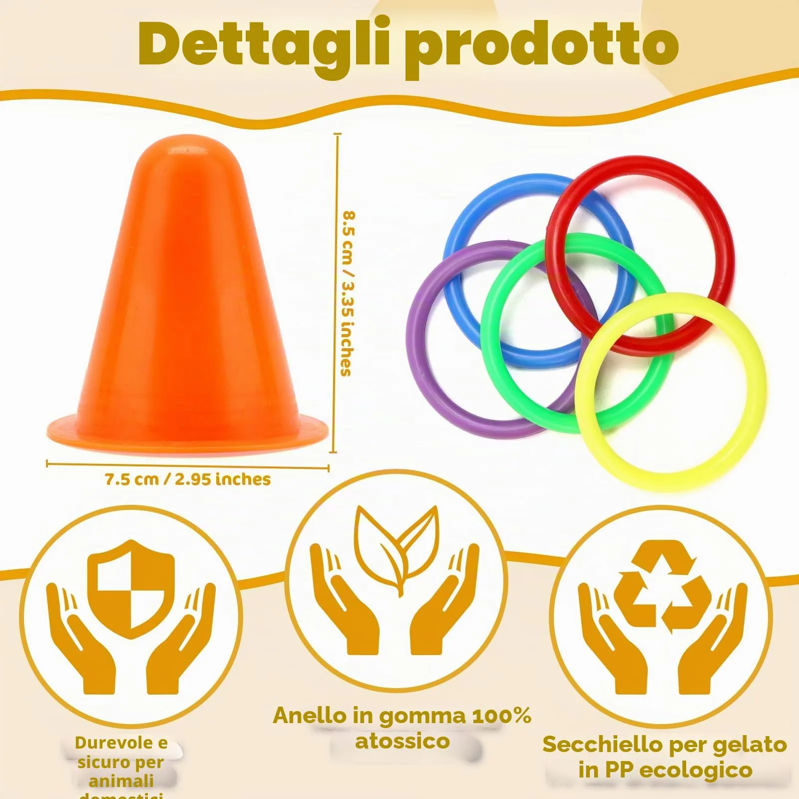 WALLFID Set Di 6 Pezzi,Per Intrattenere Risollevare Ed Espellere Lo Stress Del Coniglio,Giochi Per Conigli,Giochi Per Conigli Nani,Giocattoli Coniglio Per Divertimento E Attivita A Casa (Orange) - immagine 4