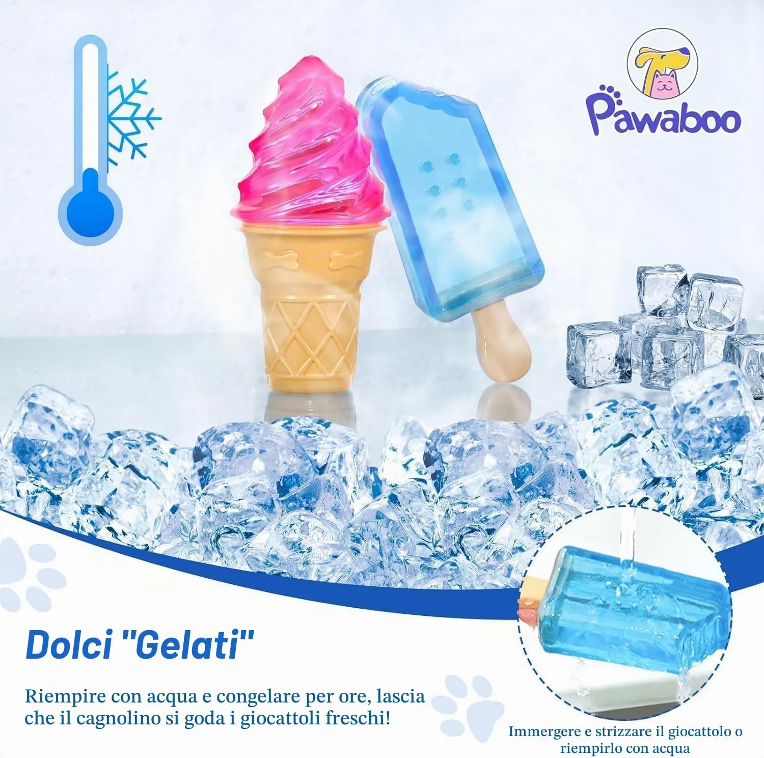 Giochi da masticare rinfrescanti per cani Pawaboo, confezione da 2 - immagine 3