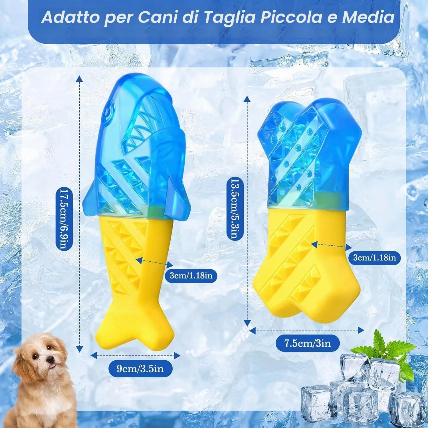 Giochi da masticare rinfrescanti per cani Pawaboo, confezione da 2 - immagine 2
