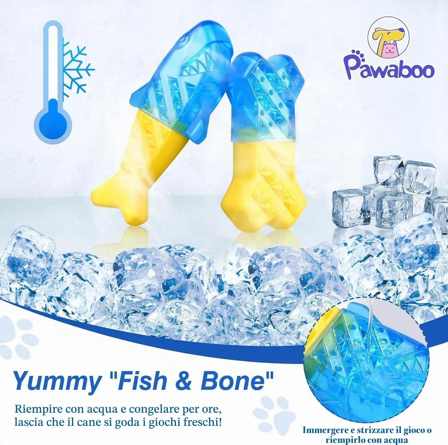 Giochi da masticare rinfrescanti per cani Pawaboo, confezione da 2 - immagine 3