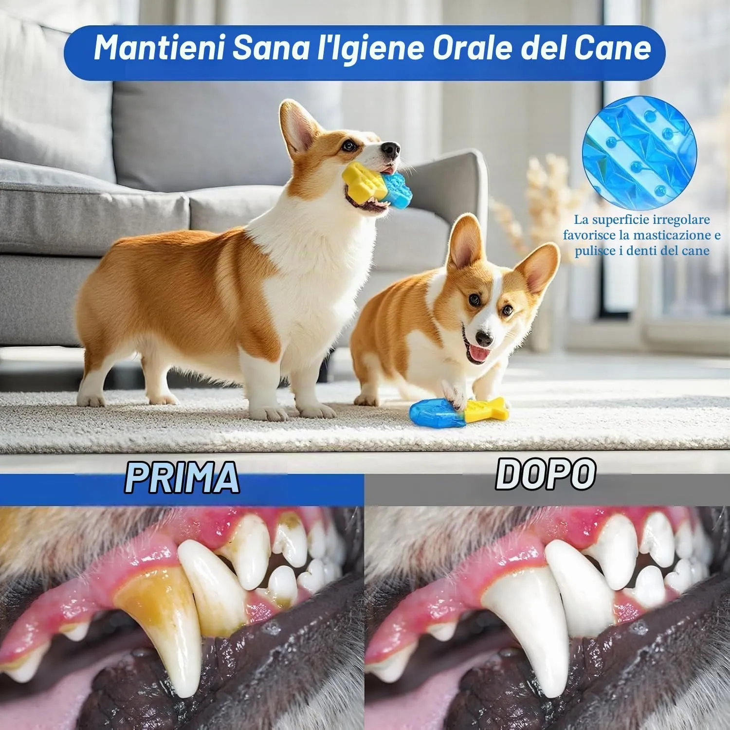 Giochi da masticare rinfrescanti per cani Pawaboo, confezione da 2 - immagine 5