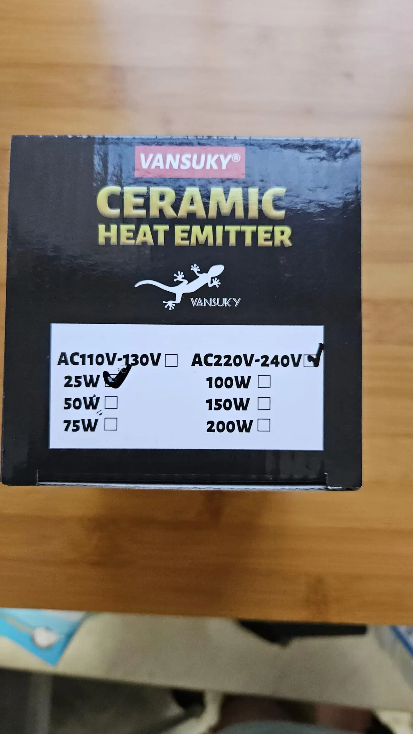 VANSUKY Lampada Riscaldante in Ceramica da 25W per Rettili-Riscaldatore per Terrario per Lucertole, Dragoni Barbuti, Serpenti e Altri Rettili-Nessuna Emissione di Luce-Attacco E27-220V - immagine 4