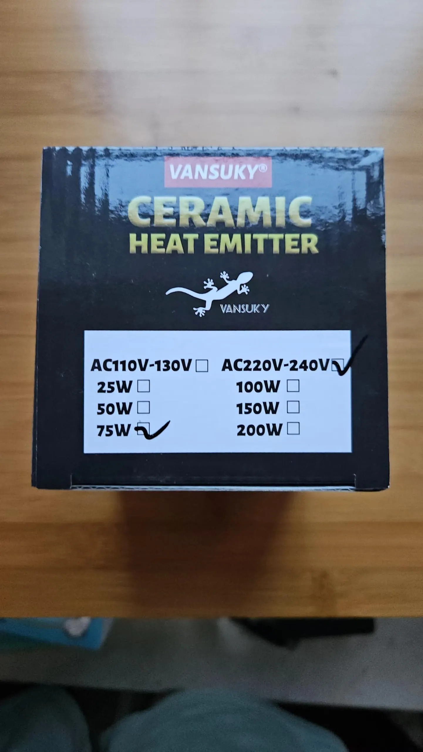 VANSUKY Lampada Riscaldante in Ceramica da 75W per Rettili-Riscaldatore per Terrario per Lucertole, Dragoni Barbuti, Serpenti e Altri Rettili-Nessuna Emissione di Luce-Attacco E27-220V - immagine 4