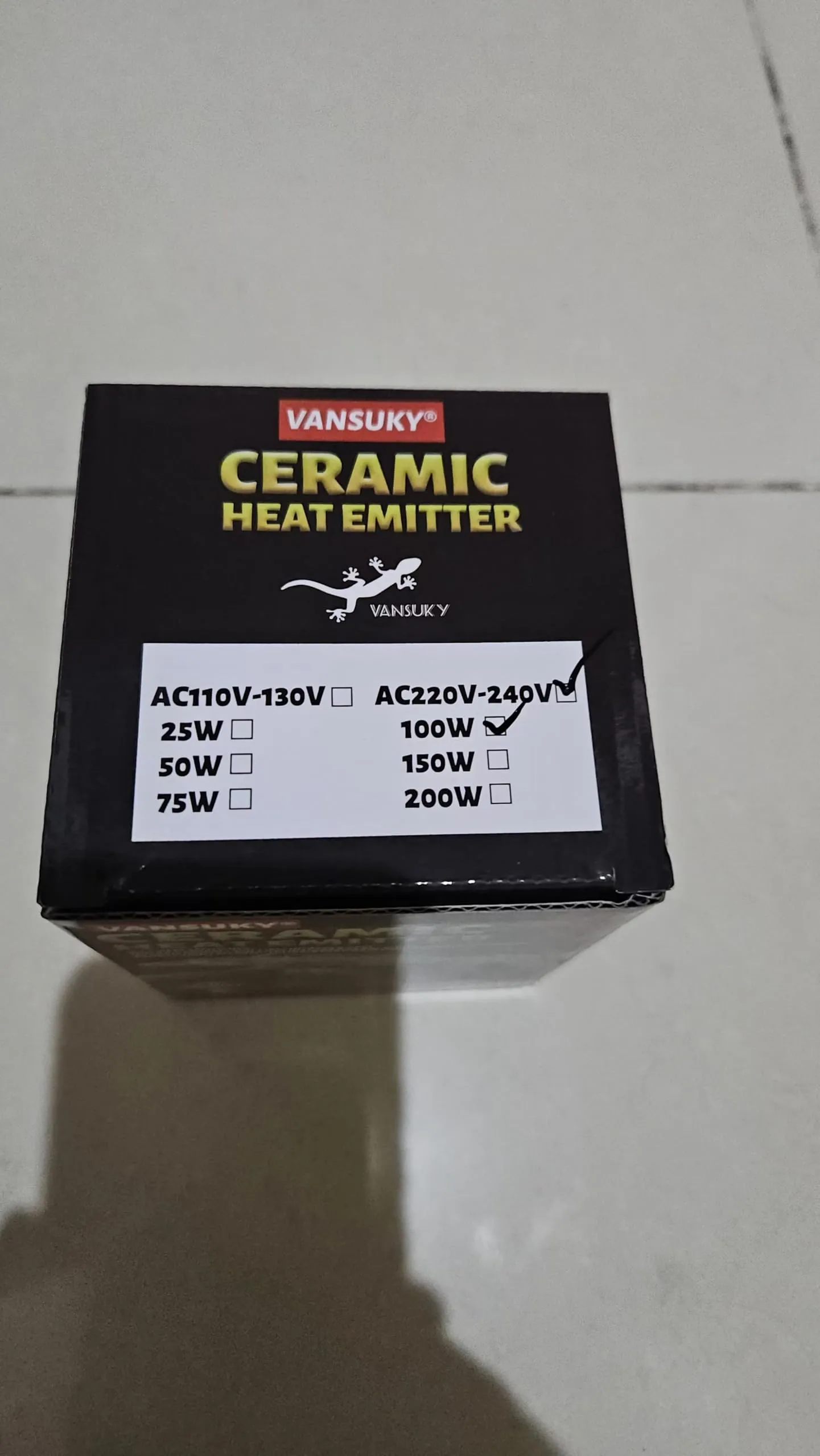 VANSUKY Lampada Riscaldante in Ceramica da 100W per Rettili-Riscaldatore per Terrario per Lucertole, Dragoni Barbuti, Serpenti e Altri Rettili-Nessuna Emissione di Luce-Attacco E27-220V - immagine 4