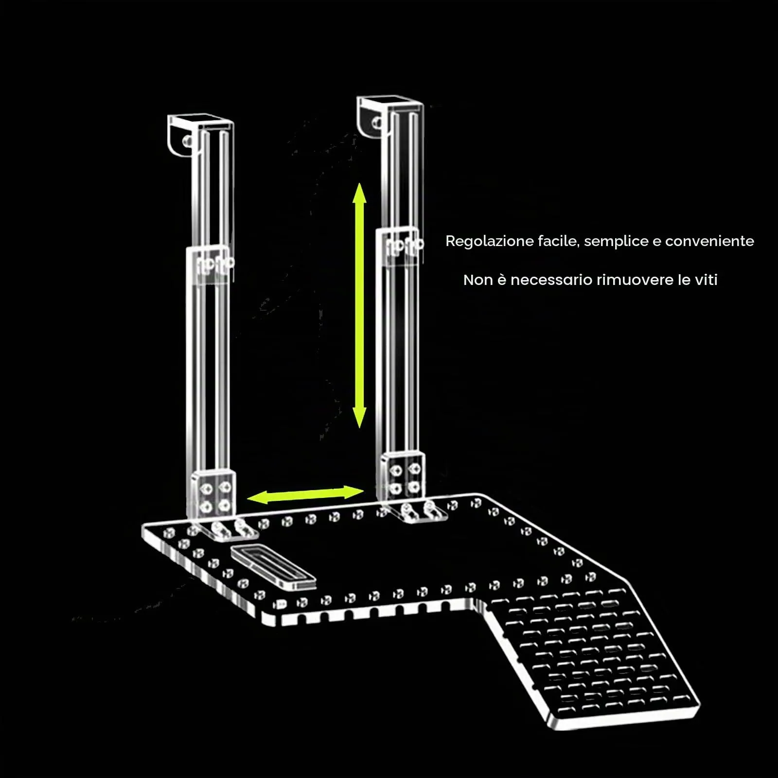 QeeHeng Piattaforma per Crogiolarsi per Tartarughe, Piattaforma in Acrilico per Tartarughe, Super Trasmissione della Luce, Habitat per Tartarughe con Ripiano da Arrampicata, Accessori per (L) - immagine 6