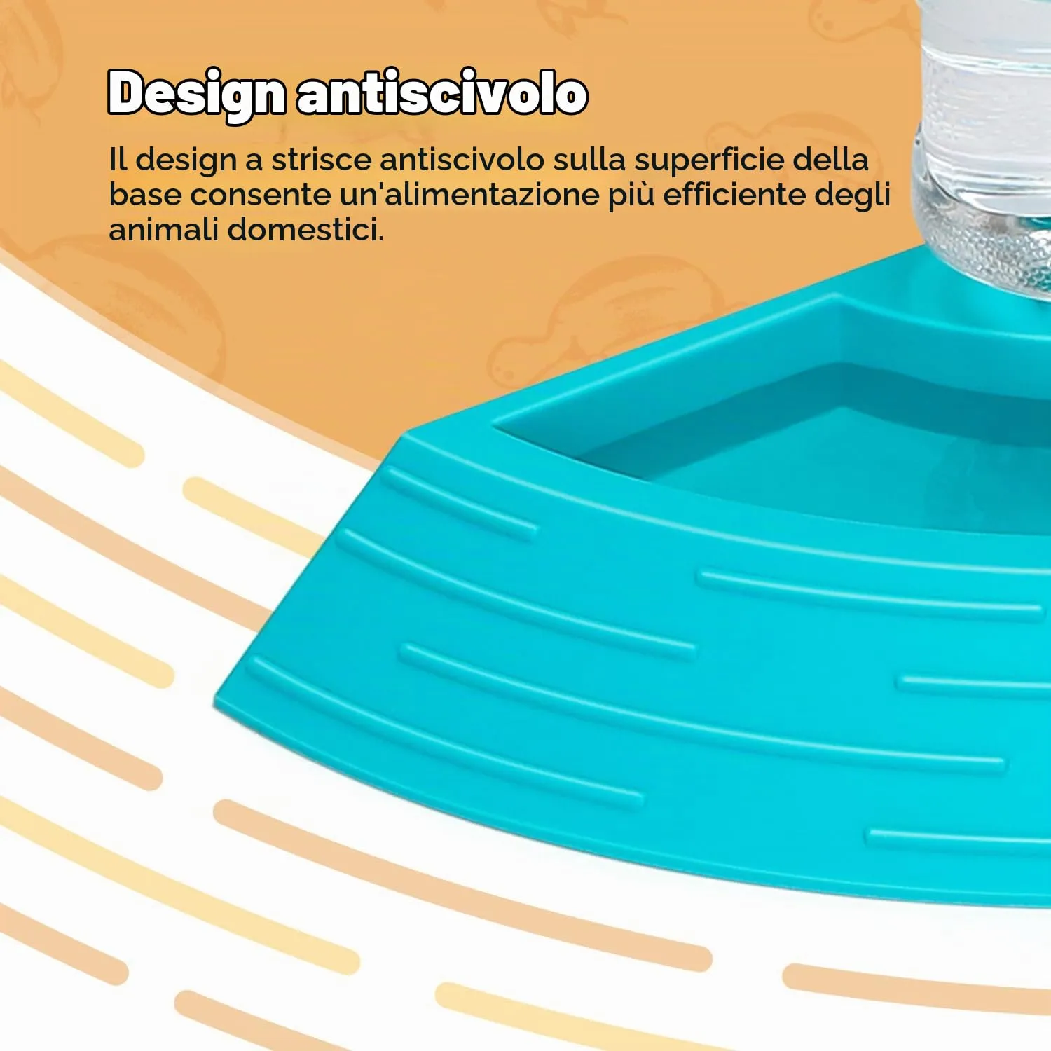Nobleza - Alimentatore Automatico Rettile, Distributore di Acqua per Rettili Rettile Acqua Piatto Angolo Tartaruga Acqua Dispenser Bottiglia Tartaruga Cibo Ciotola (Blu, Taglia L) - immagine 4