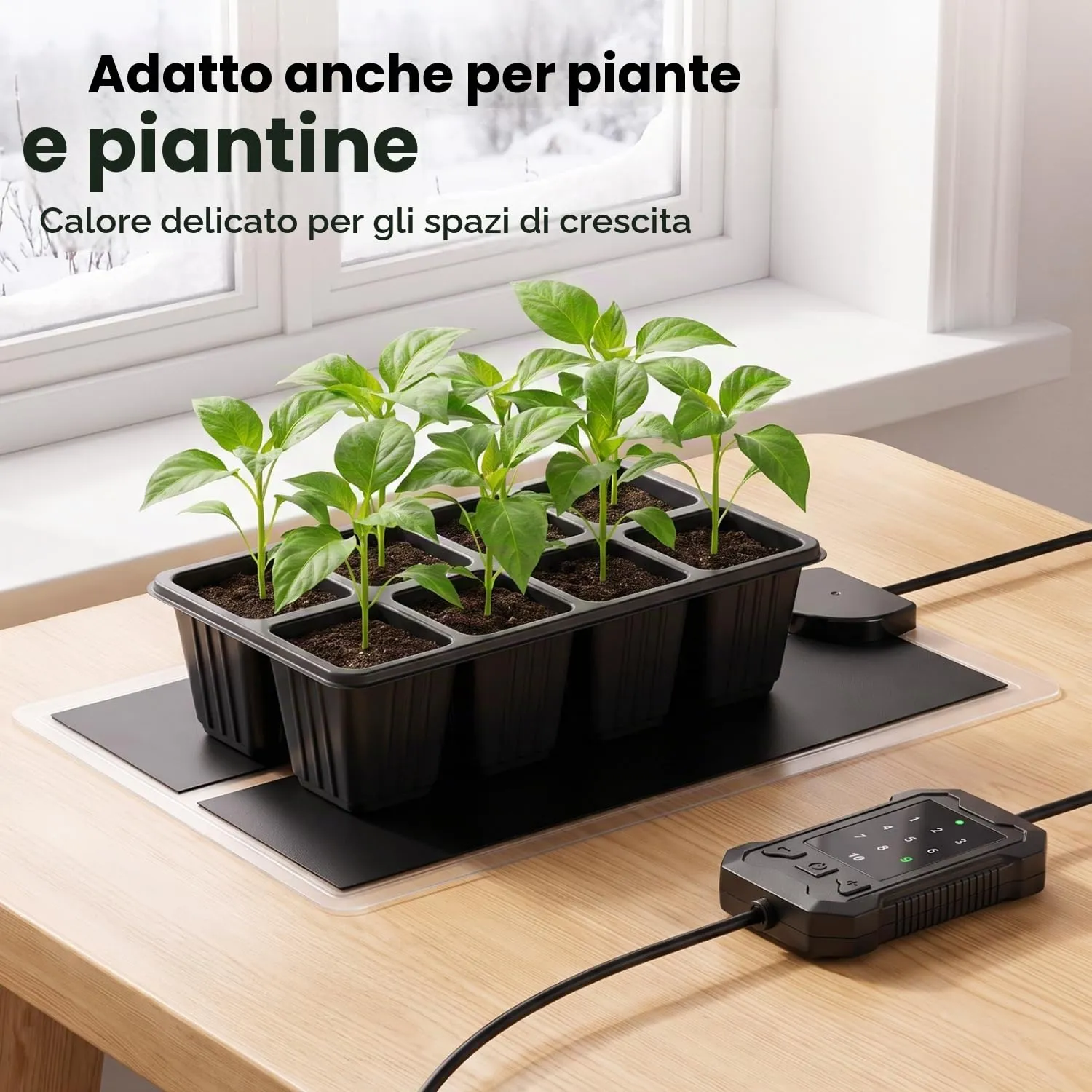 Nobleza Tappetino Riscaldante per Rettili 10 Livelli, 14W 28x28cm Termostato Auto-Riscaldante, Impermeabile per Terrario di Tartarughe, Gechi, Serpenti, Anfibi, Lucertole - immagine 8