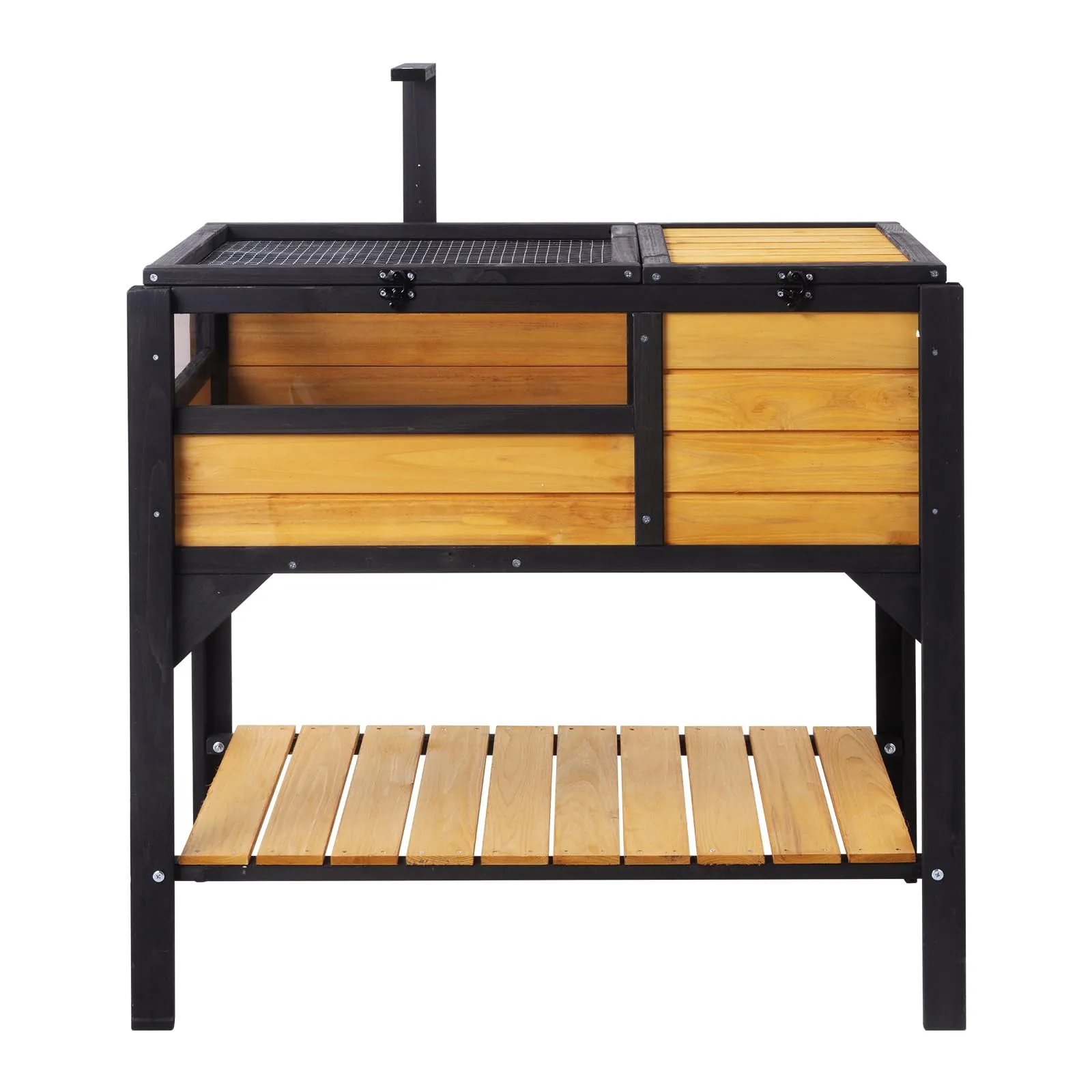 Habitat per Tartarughe VEVOR, Casa per Tartarughe in Legno di Cedro per Interni ed Esterni, Recinto per Tartarughe con Supporto Illuminato, Recinto per Rettili Piccola Gabbia per Animali con Piedini - immagine 9