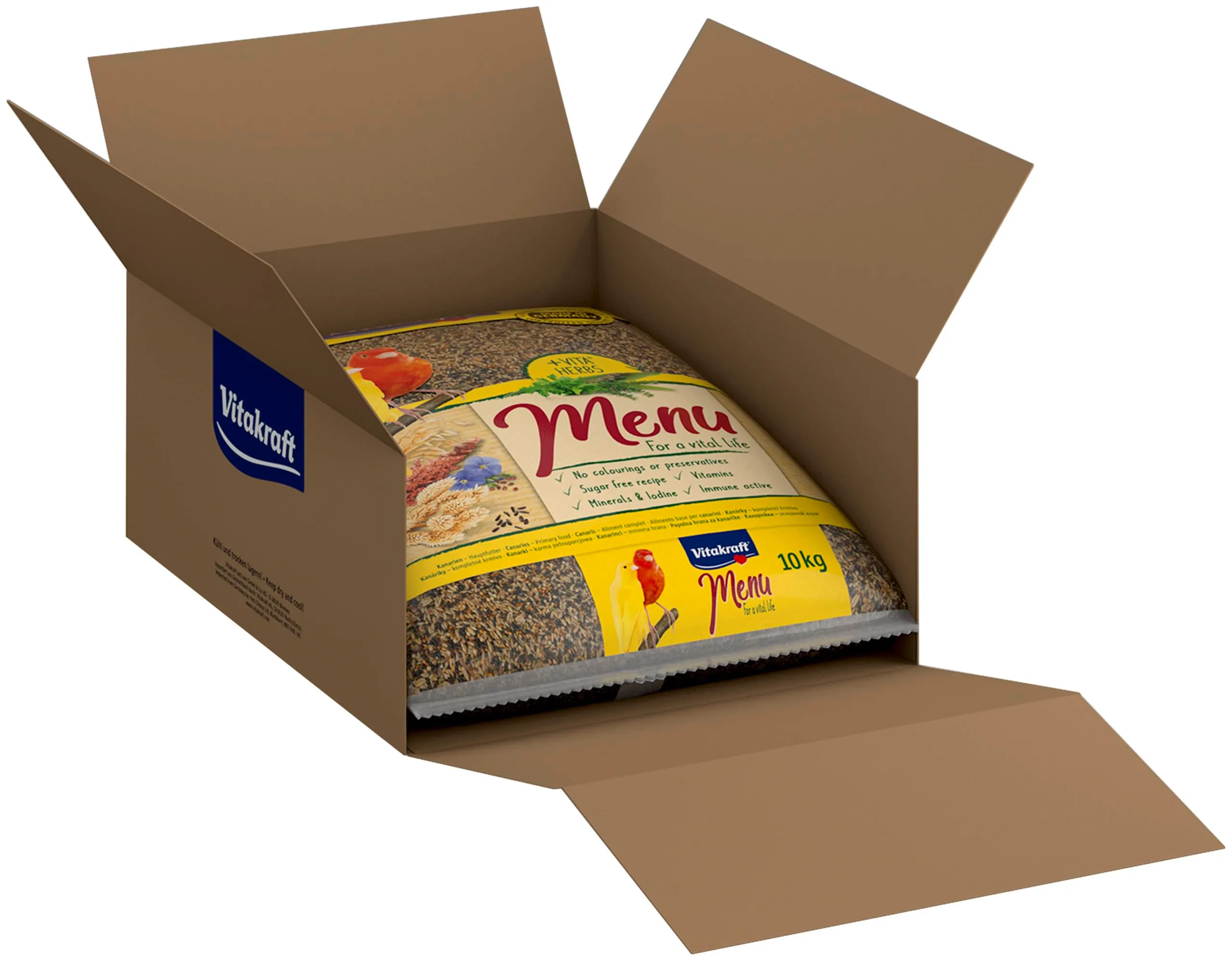 Vitakraft Menu, mangime per canarini, semi, confezione grande (1x 10 kg) - immagine 4