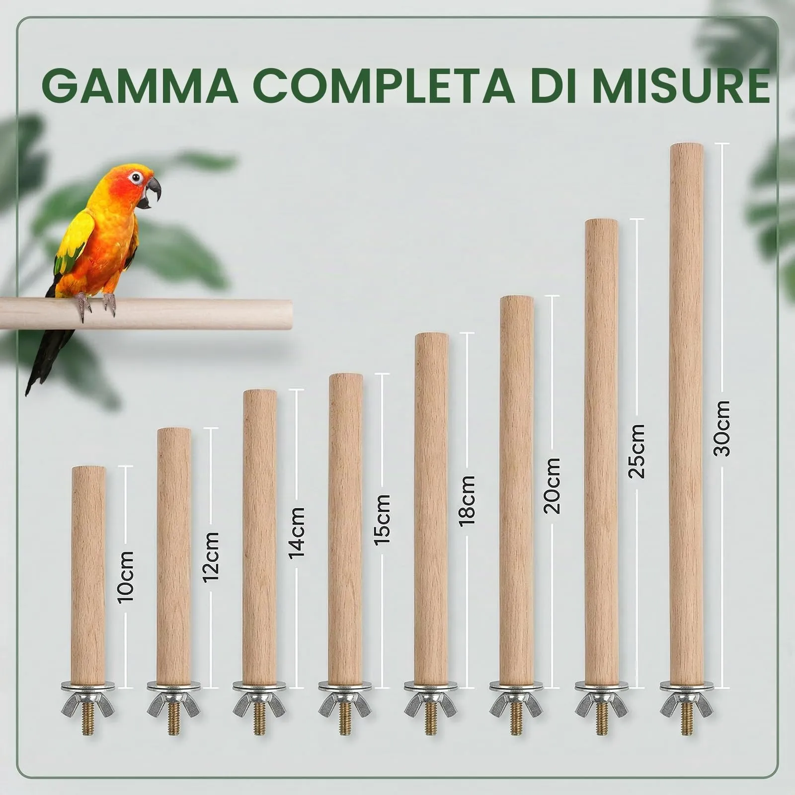 NiceNaiils 8 Pezzi Posatoio per Pappagalli, Trespolo per Pappagalli, Giochi-Pappagalli, Trespolo per Pappagalli per Uccello Giocattolo di Masticare Domestico Piattaforma - immagine 5