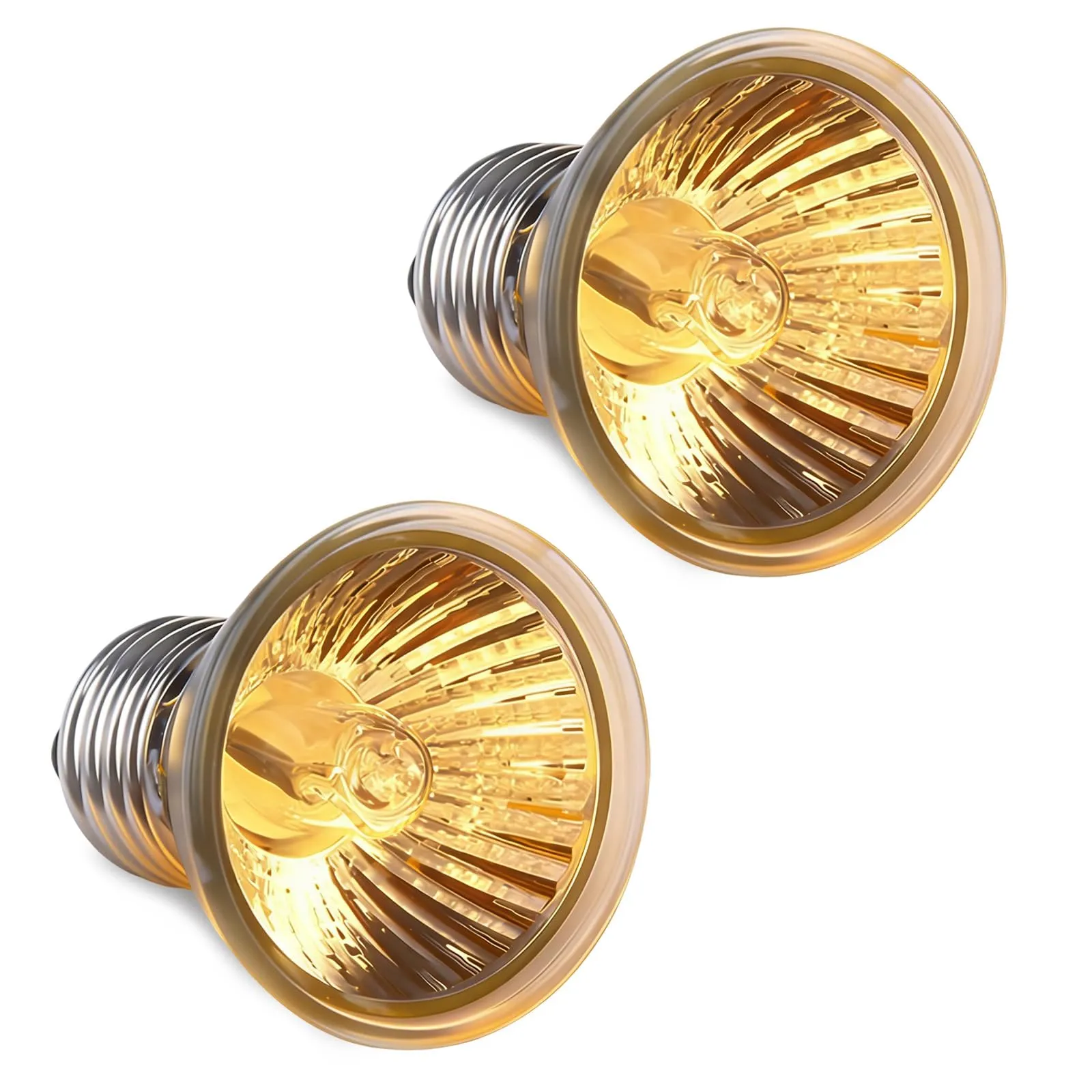LedWekei 2 pezzi Lampada riscaldante per tartarughe, terrario, 50 W, UVA/UVB, per rettili, con attacco E27, adatta per tartarughe, draghi barbuti, lucertole e serpenti - immagine 1