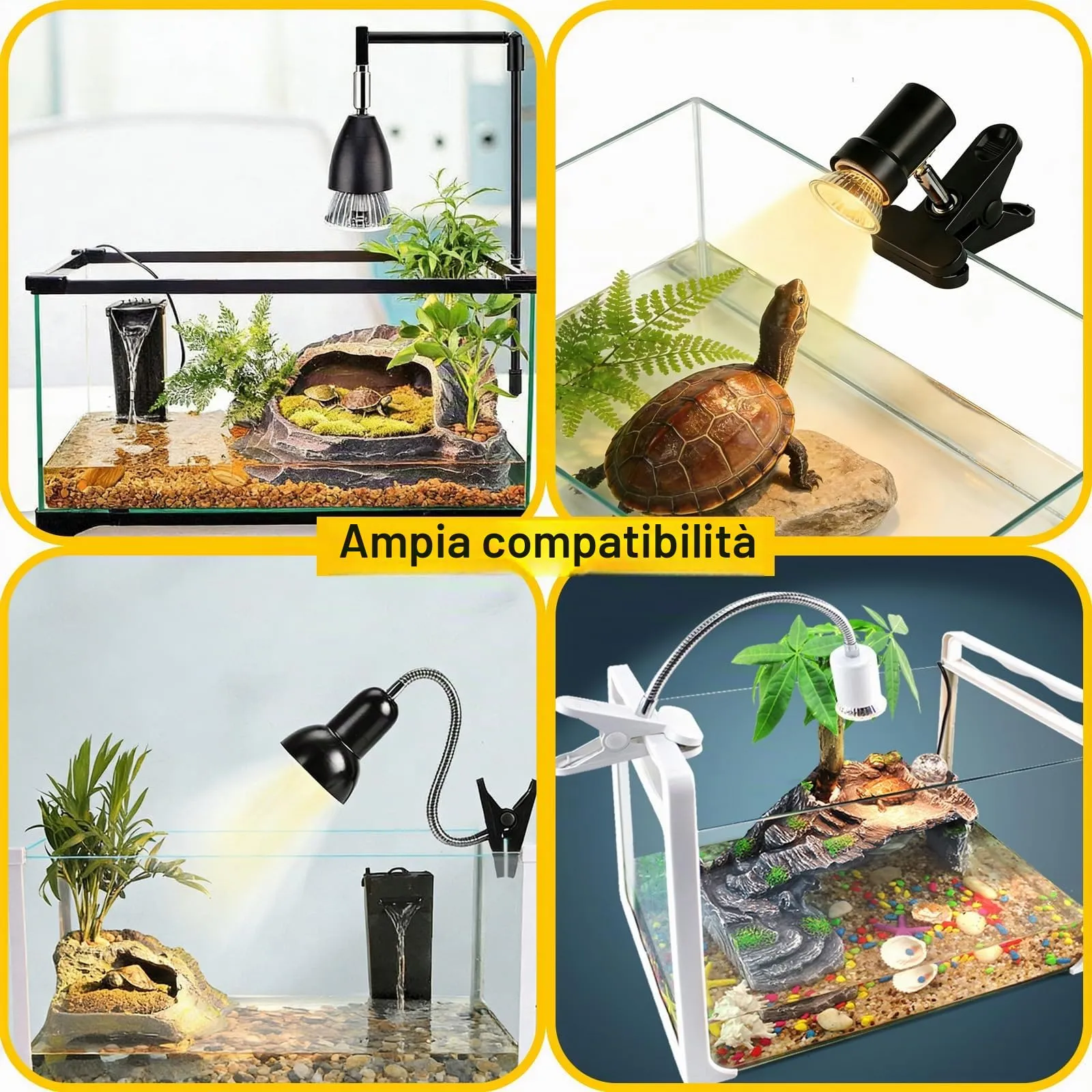 LedWekei 2 pezzi Lampada riscaldante per tartarughe, terrario, 50 W, UVA/UVB, per rettili, con attacco E27, adatta per tartarughe, draghi barbuti, lucertole e serpenti - immagine 9