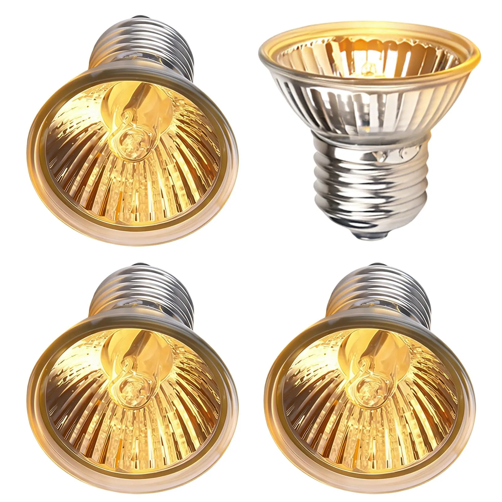 LedWekei 4 pezzi Lampada riscaldante per tartarughe, terrario, 50 W, UVA/UVB, per rettili, con attacco E27, adatta per tartarughe, draghi barbuti, lucertole e serpenti - immagine 1
