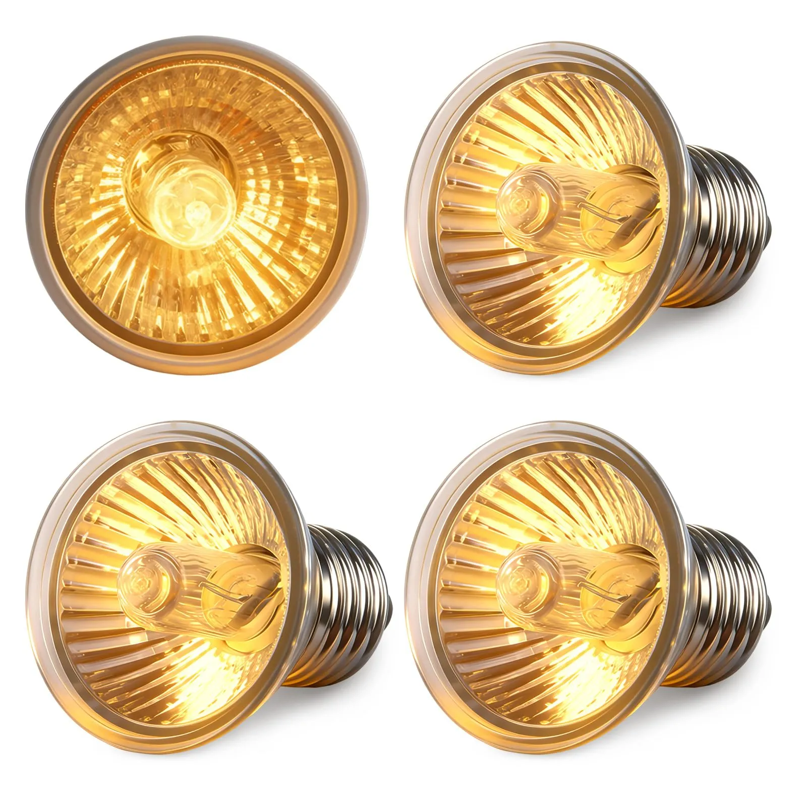 LedWekei 4 pezzi Lampada riscaldante per tartarughe, terrario, 75 W, UVA/UVB, per rettili, con attacco E27, adatta per tartarughe, draghi barbuti, lucertole e serpenti - immagine 1