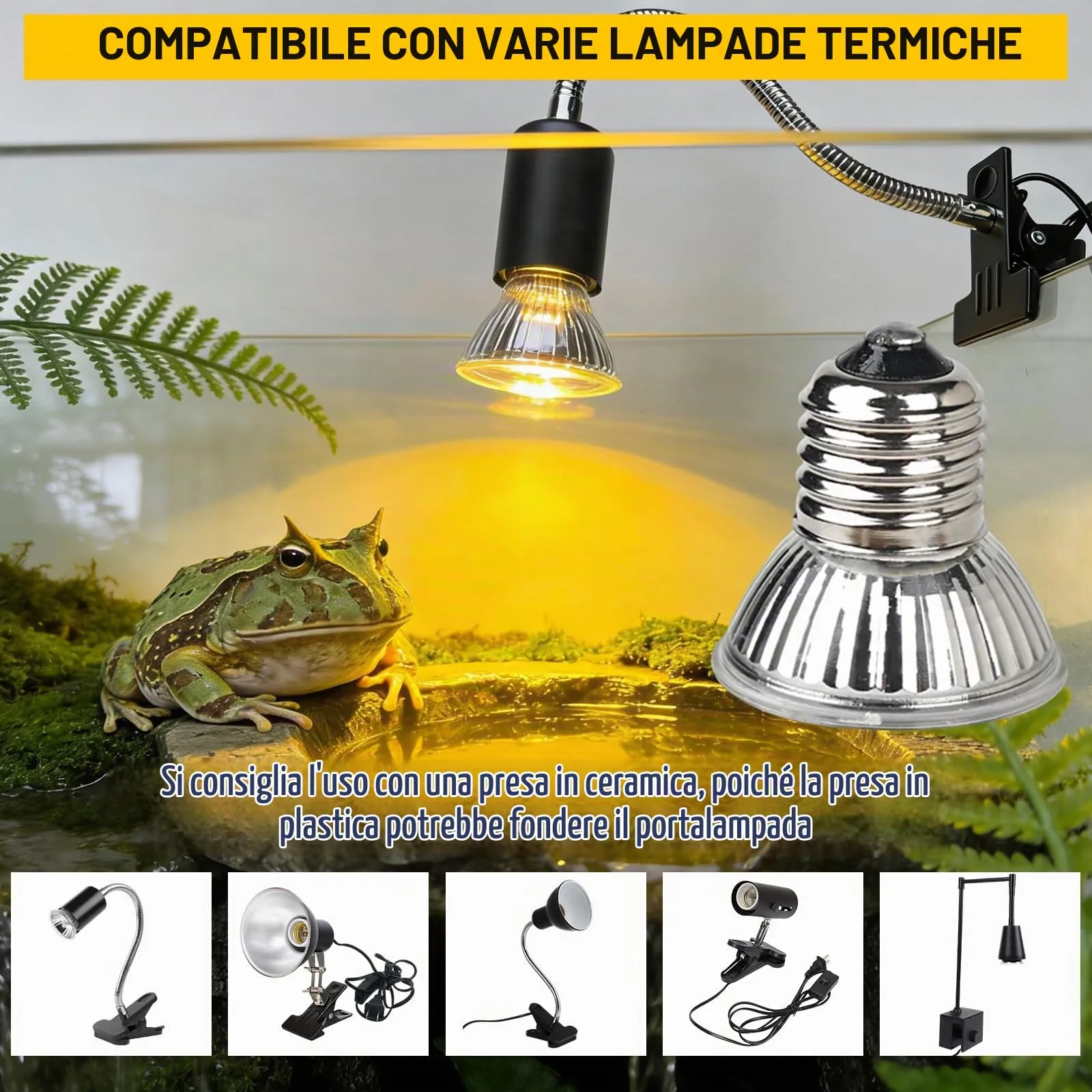 LedWekei 4 pezzi Lampada riscaldante per tartarughe, terrario, 75 W, UVA/UVB, per rettili, con attacco E27, adatta per tartarughe, draghi barbuti, lucertole e serpenti - immagine 8