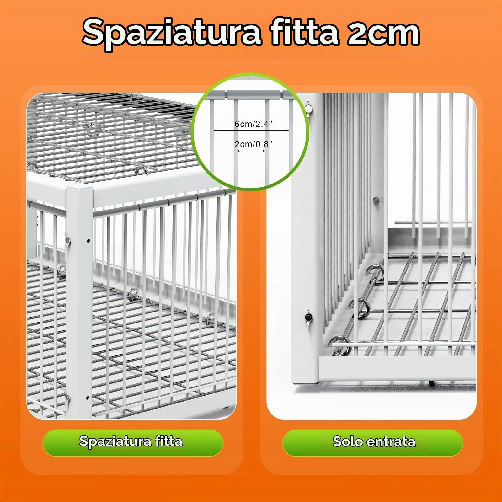 MOGOULUA Gabbia per piccioni, 60 cm, con lucernario aperto superiore, gabbia per uccelli di piccioni, piccioni, piccioni, piccioni, quaglie (bianco) - immagine 7