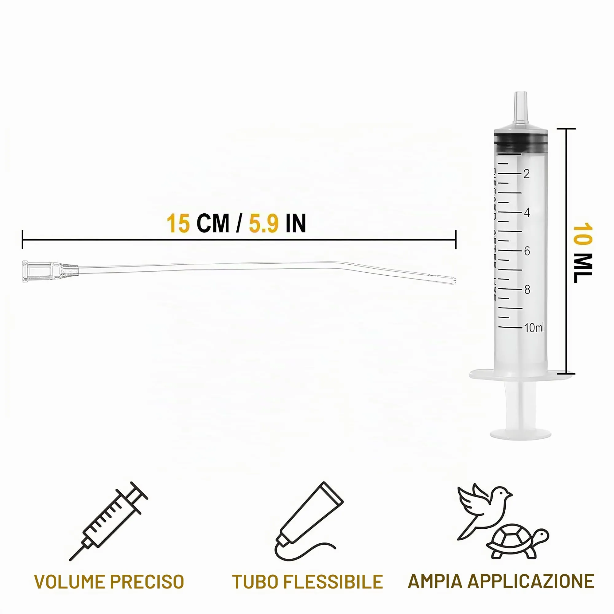 DBCEJF Kit Alimentazione per Uccelli e Piccioni, Siringa da 10 ml con 10 Tubicini Flessibili da 15 cm, Mangiatoia Manuale per Svezzamento di Pappagalli, Inseparabili e Tartarughe, Accessori Volatili - immagine 2