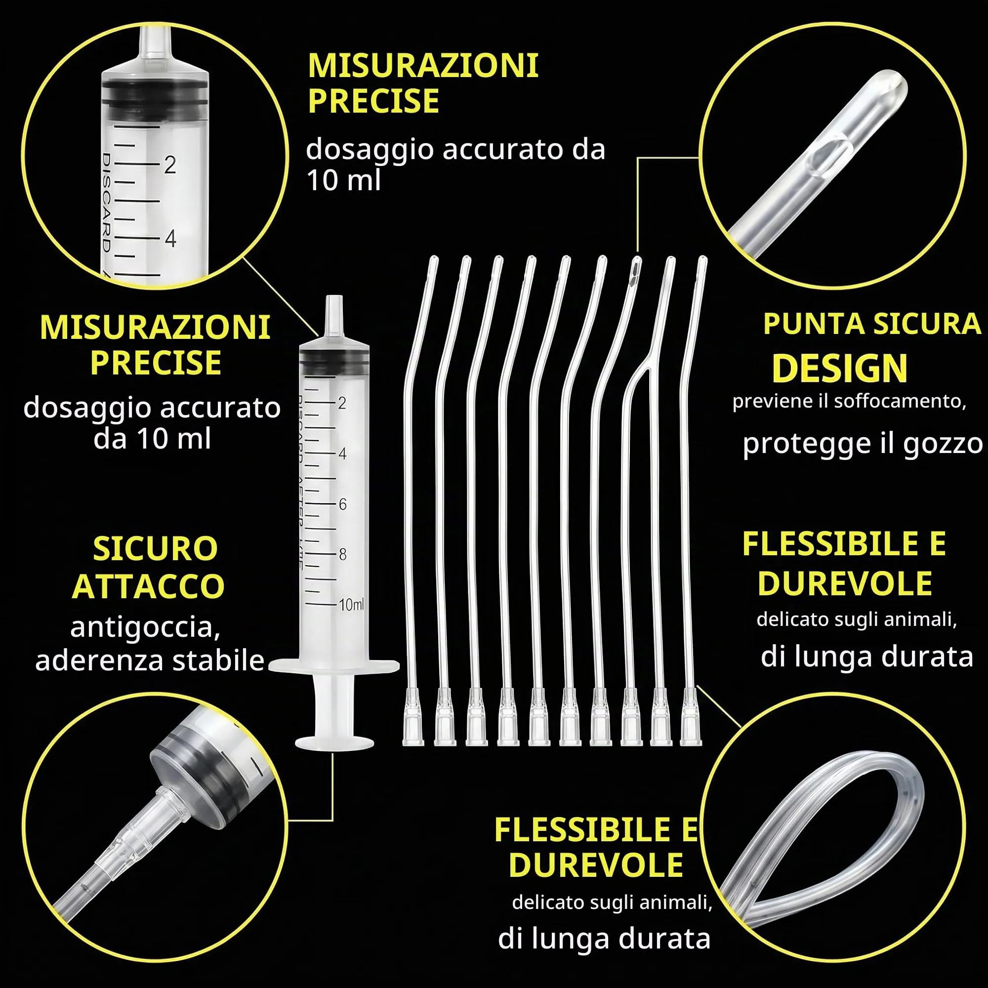 DBCEJF Kit Alimentazione per Uccelli e Piccioni, Siringa da 10 ml con 10 Tubicini Flessibili da 15 cm, Mangiatoia Manuale per Svezzamento di Pappagalli, Inseparabili e Tartarughe, Accessori Volatili - immagine 6