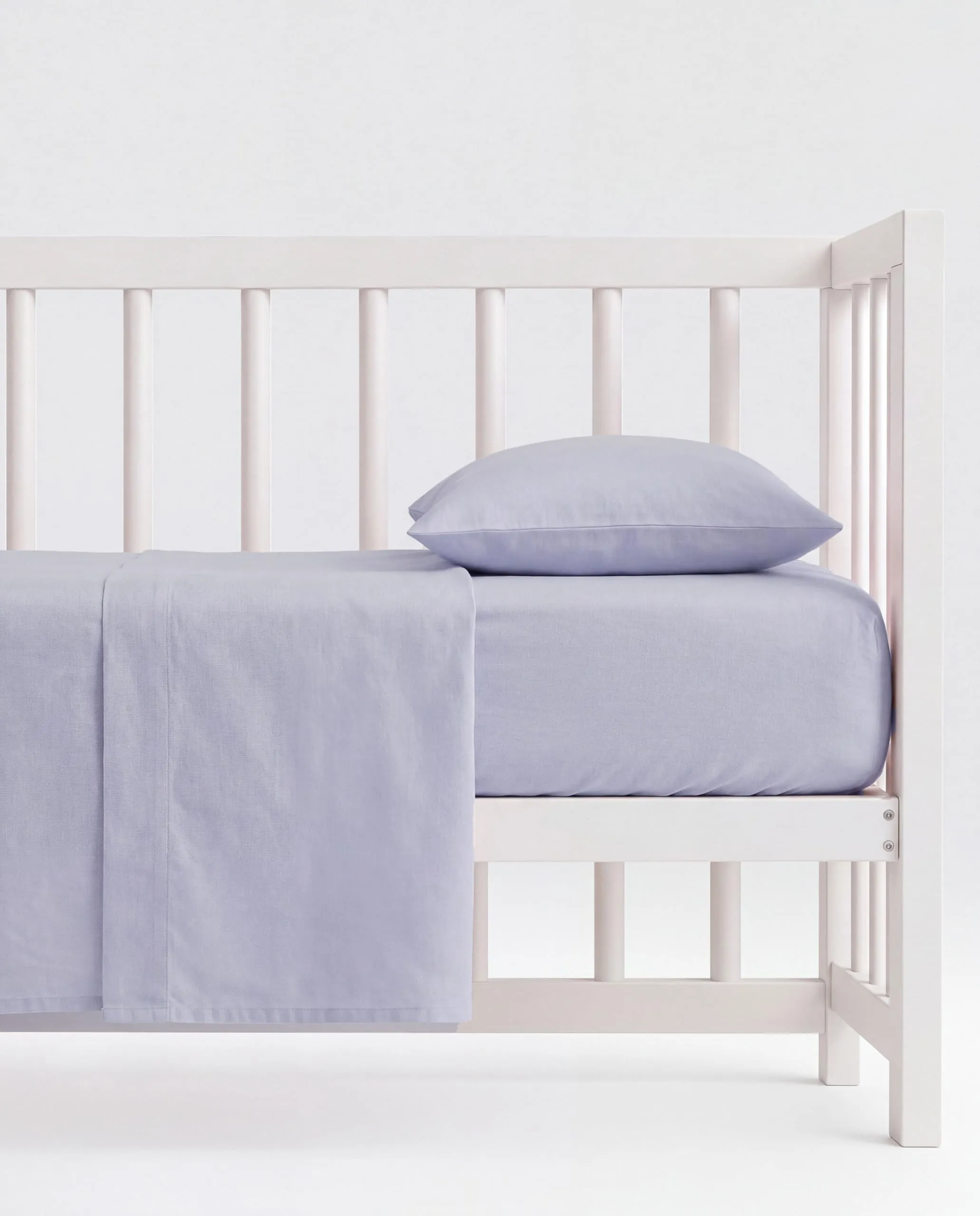 TRAMAS+ Set di Lenzuola per Culla e Miniculla, Lenzuola 100% Cotone Super Morbido per Bebè, Tessili per Cameretta 3 Pezzi con Disegni Allegri - Culla - 60x120 cm, Blu Chiaro - immagine 1