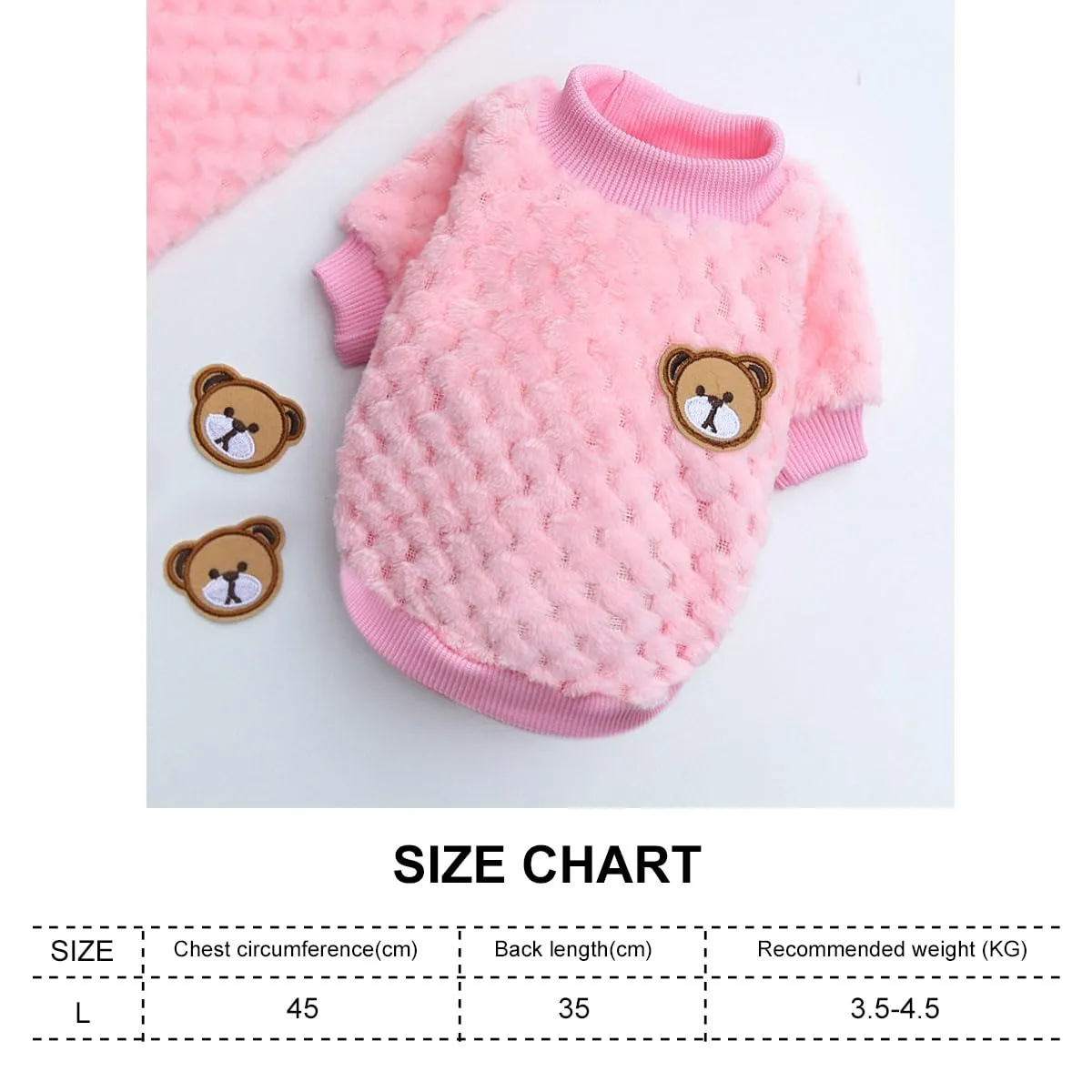 Maglioncino Cane, Caldo Maglioncino Per Cani, Maglione Per Cane, Maglione per Animali Domestici, Maglione Dolcevita per Cani, Maglione a Caldo Pullover Outwear Cappotti Freddi per Cani Gatti,rosa - immagine 4