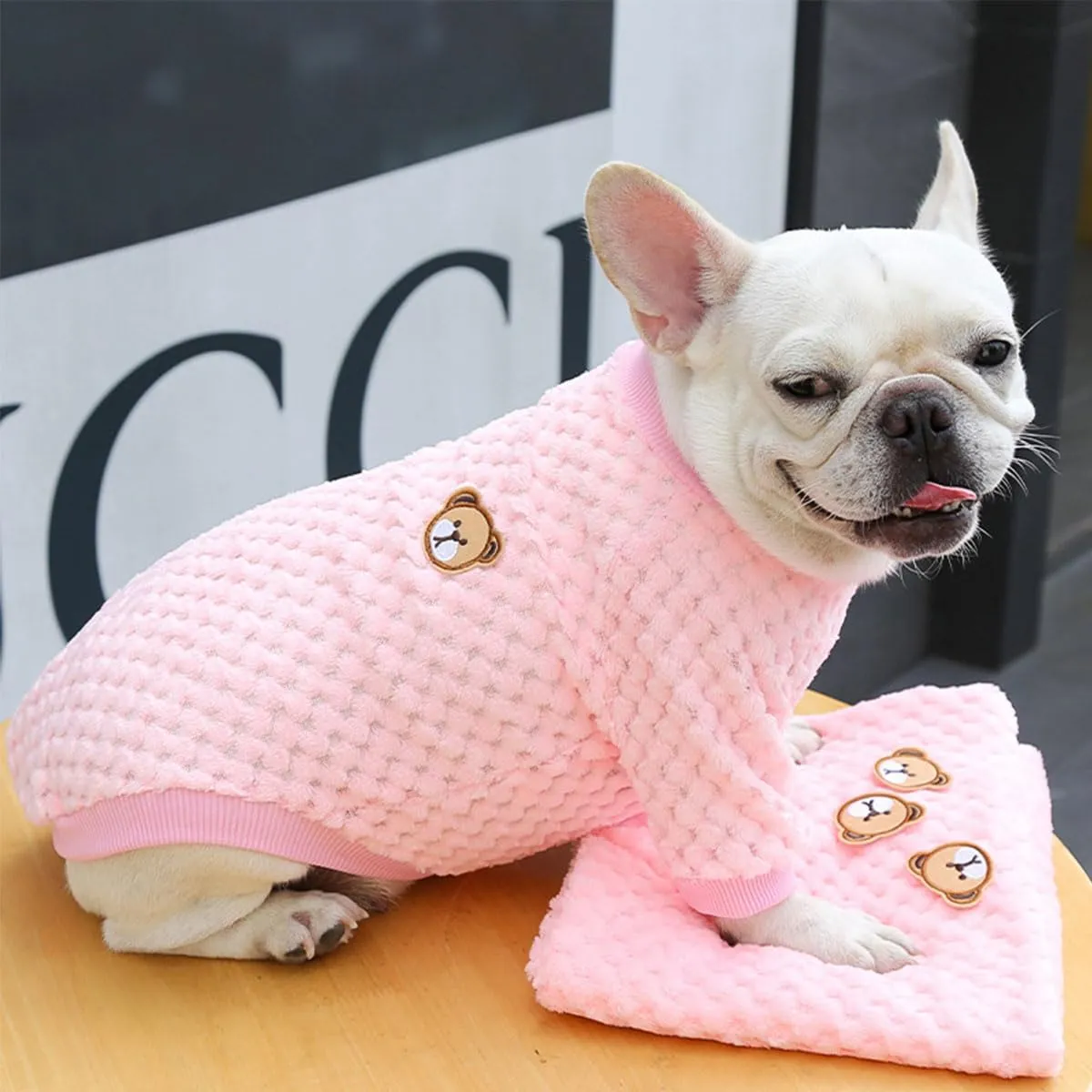 Maglioncino Cane, Caldo Maglioncino Per Cani, Maglione Per Cane, Maglione per Animali Domestici, Maglione Dolcevita per Cani, Maglione a Caldo Pullover Outwear Cappotti Freddi per Cani Gatti,rosa - immagine 5