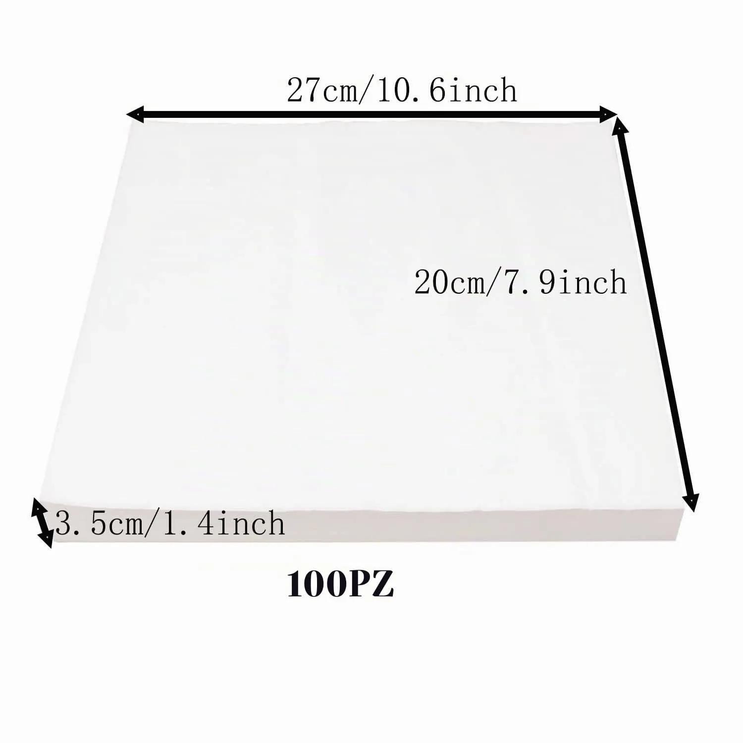 Allazone 100 Fogli di Carta per Gabbie per Uccelli, Fogli in Tessuto non Tessuto per Gabbie per Uccelli, Pretagliati e Assorbenti per Animali Domestici (20 x 27cm) - immagine 2
