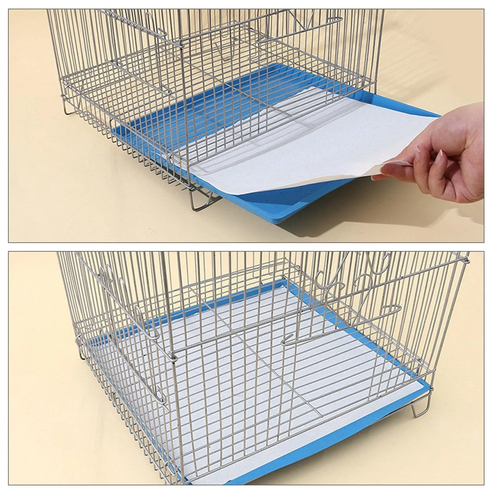 Allazone 100 Fogli in Tessuto non Tessuto per Gabbie per Uccelli, Fogli di Carta per Gabbie per Uccelli, Pretagliati e Assorbenti per Animali Domestici, 20 x 30cm - immagine 6